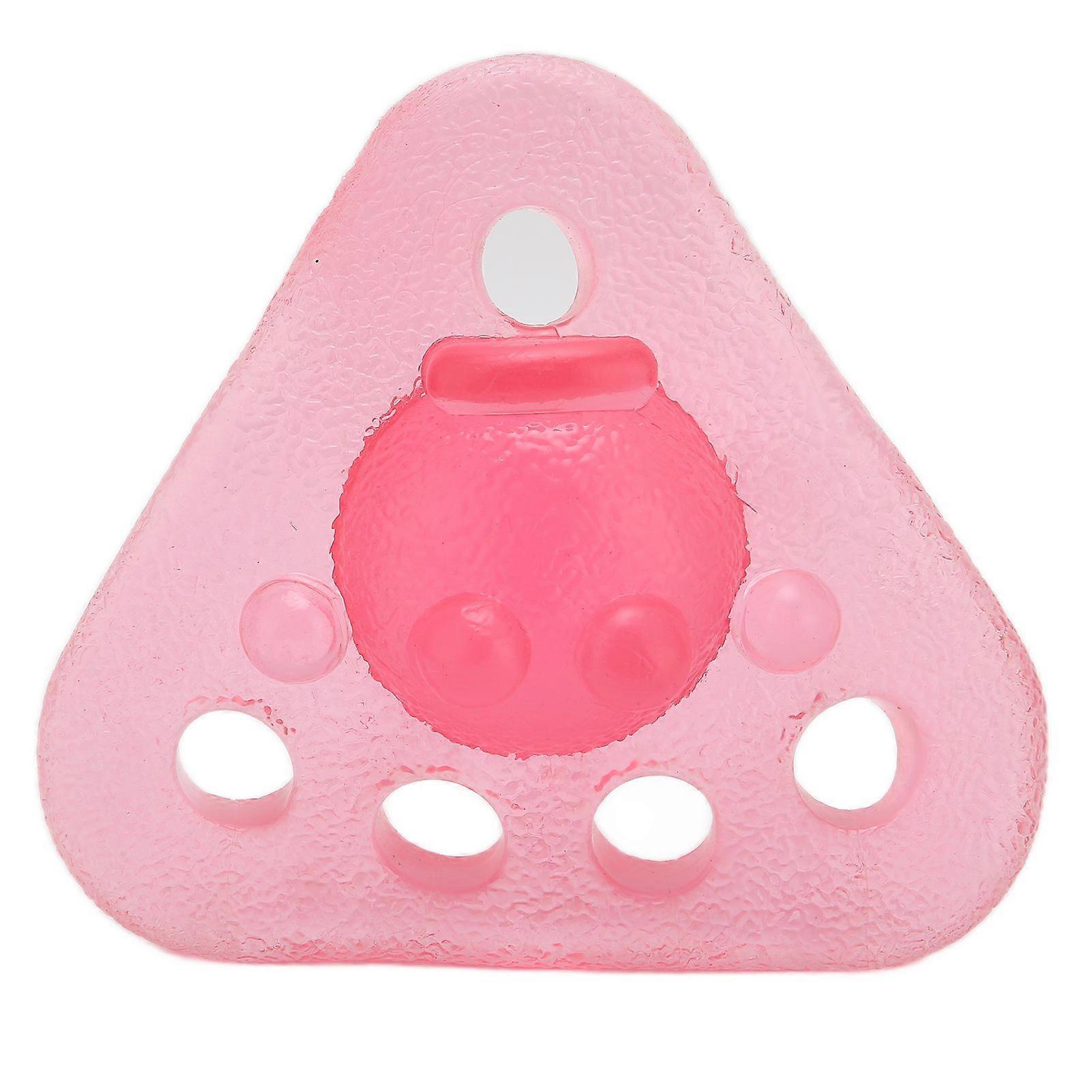 Finger Stretcher TPR Triangular Ball Grip Strength Trainer Hand Elasticity Exercise Toy Pink