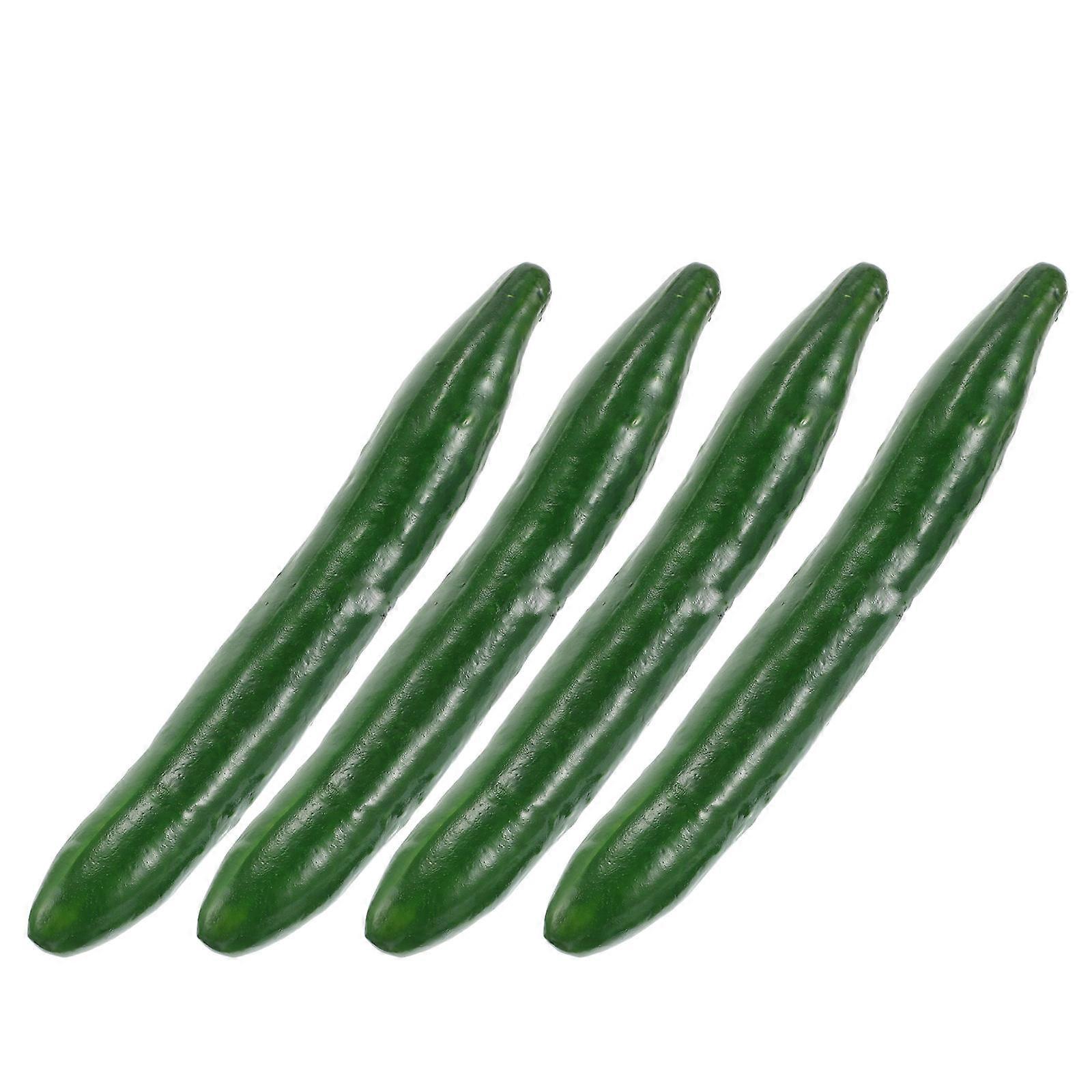 Lifelike Cucumber Models Artificial Food for Restaurant Display 12Pcs