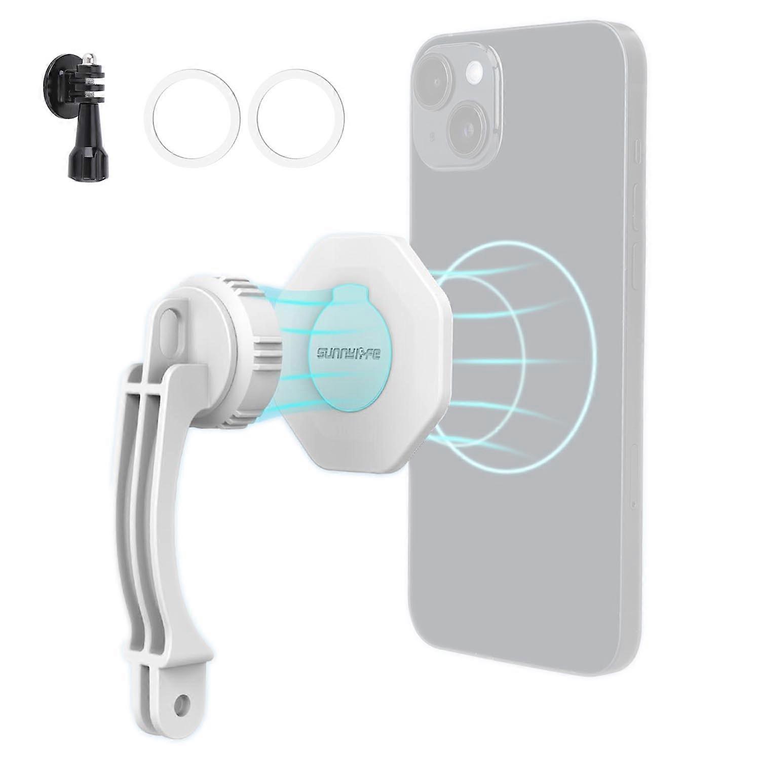 SUNNYLIFE ZJ561 2 in 1 Compatible with Magsafe Adapter Holder Magnetic Phone Mount for DJI Osmo,iPho