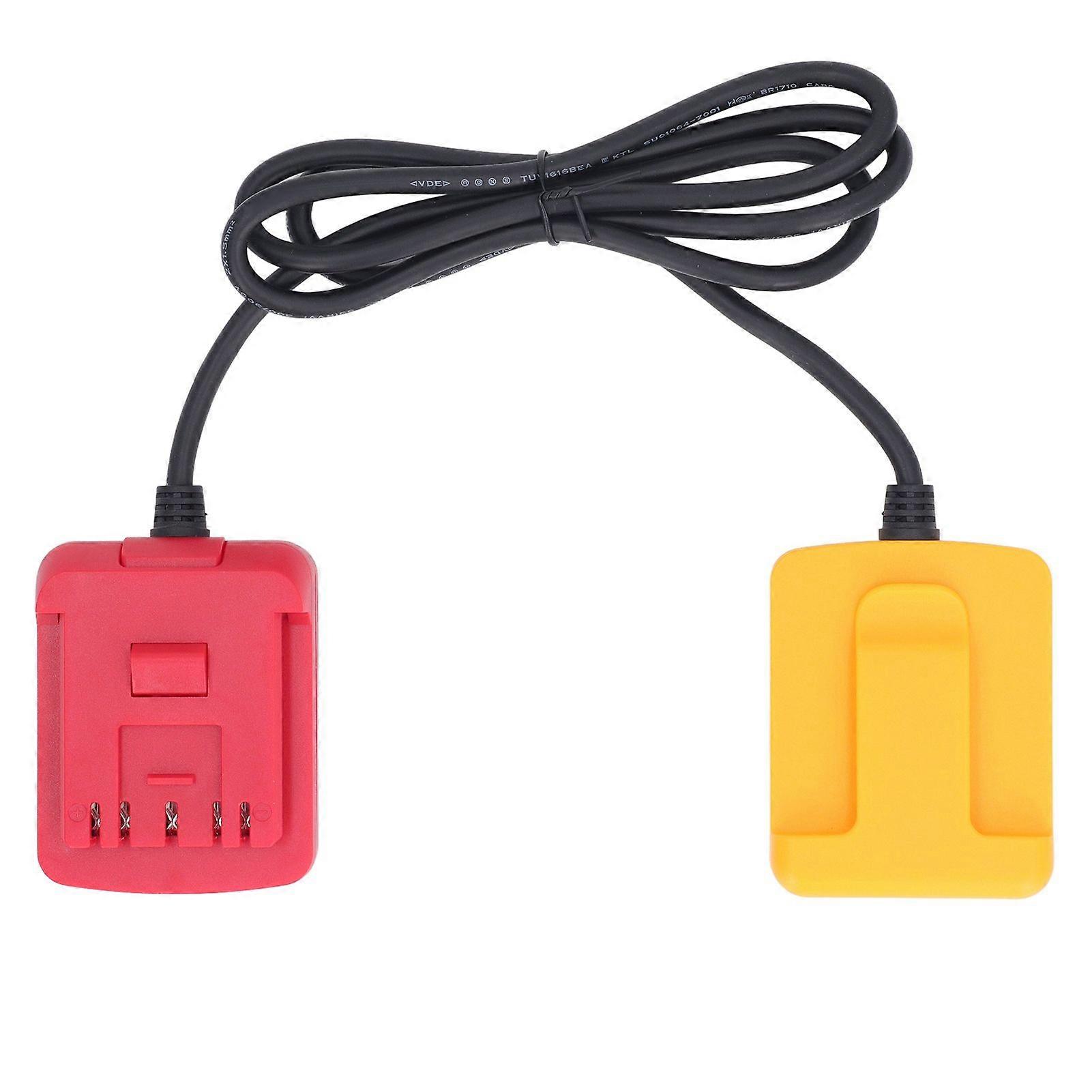Lithium Ion Battery Adapter for DCB201 Power Tool Battery Extension Cord Weight Reducer for BAT618 Series