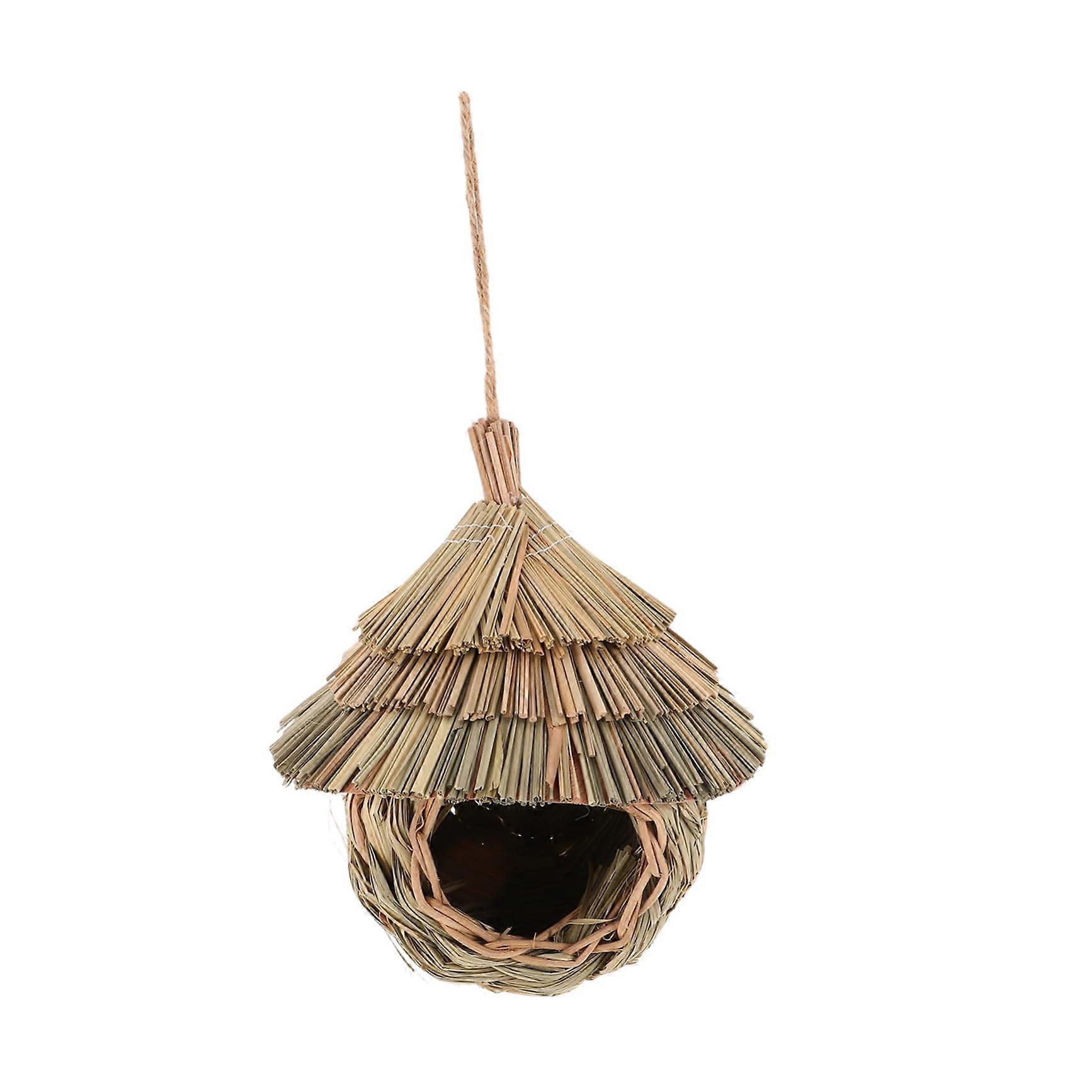 Weatherproof Hanging Hummingbird Nest, Garden Patio, Artisan Crafted Outdoor Bird Hut, Nest for Birds