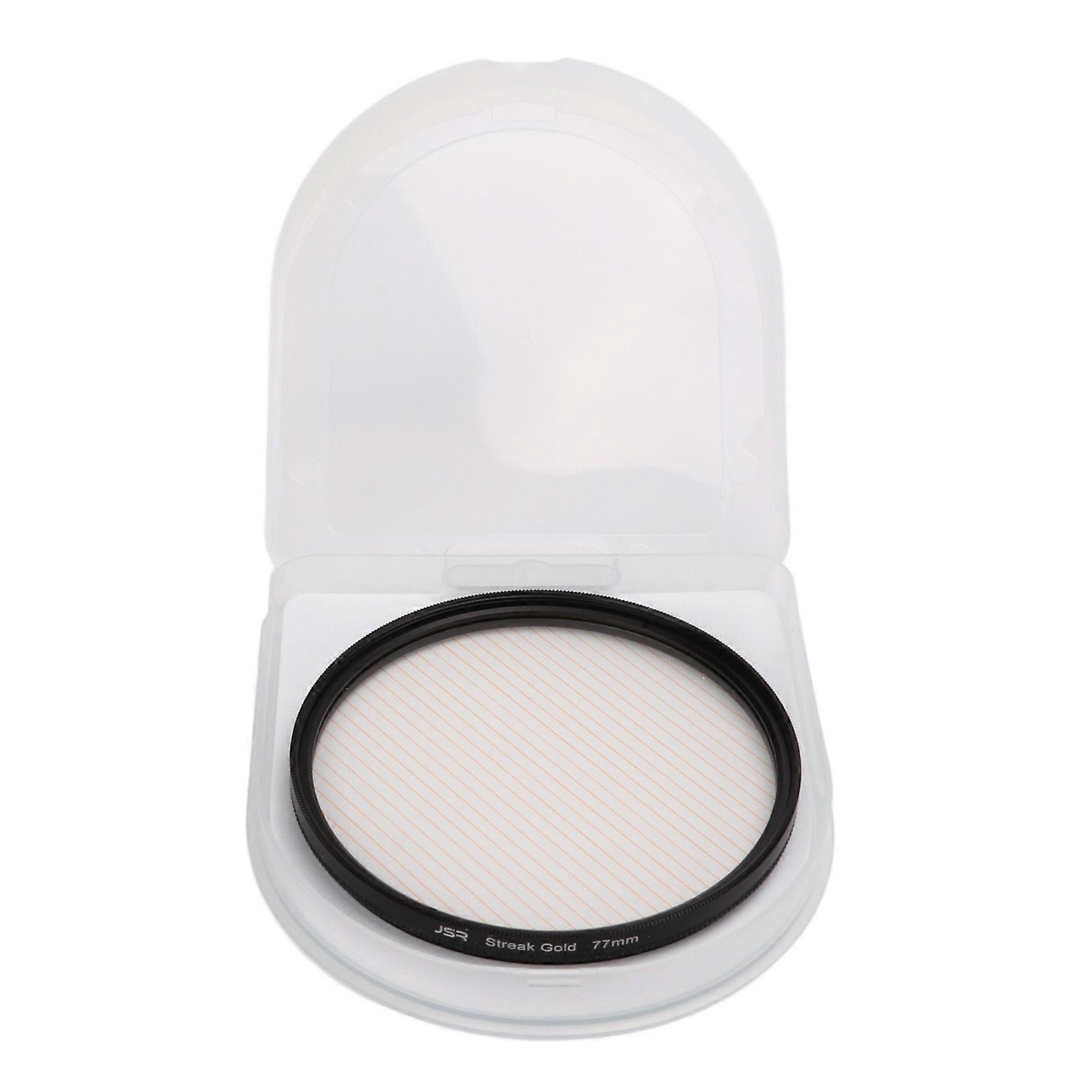 Gold Streak Digital Camera Lens Filter Antiscratch Optical Glass Aluminum Alloy Frame for Nikon 77mm