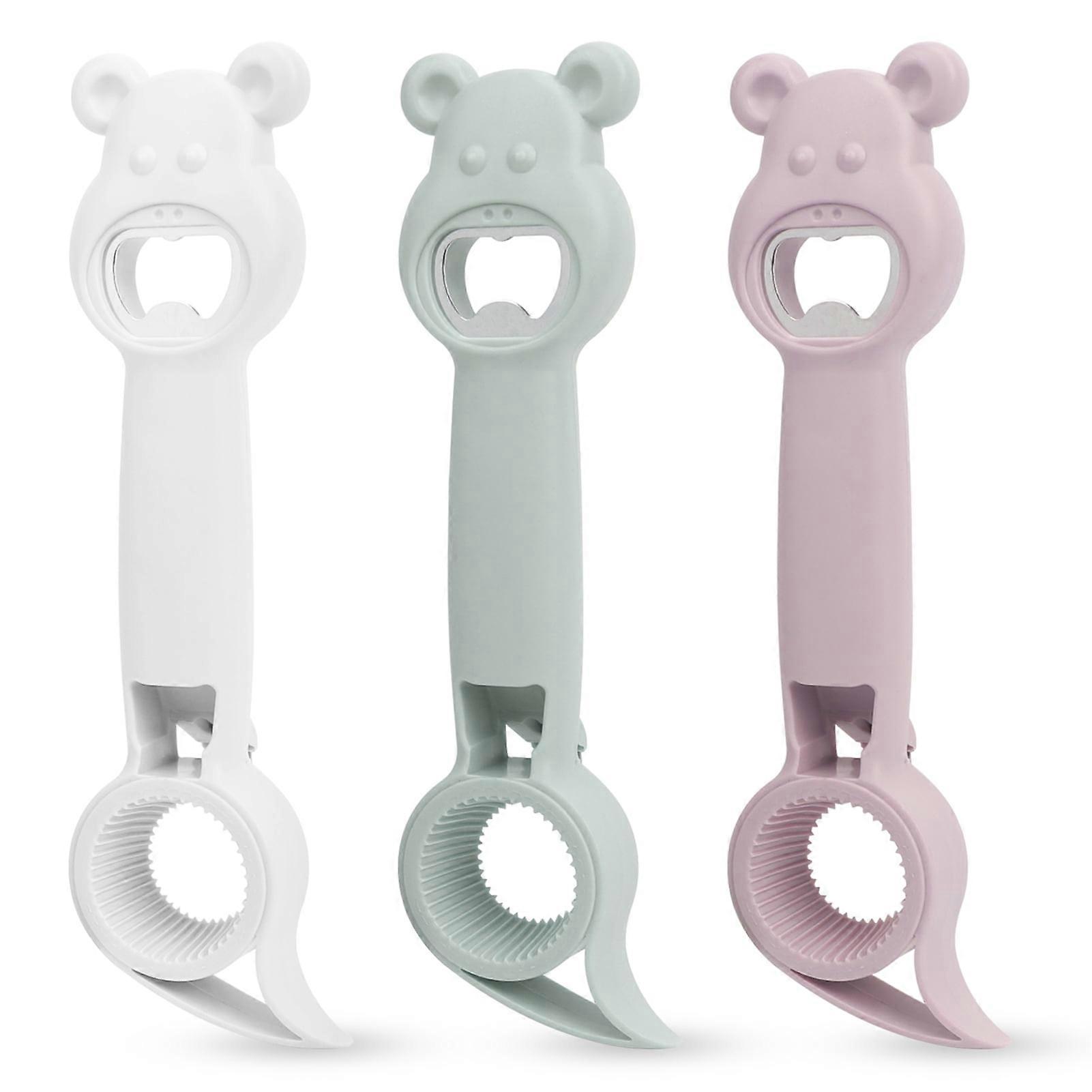 Jar Opener, 2pcs Bottle Opener, 4 in 1 Multi Function Can Opener,Beer Opener to Protect the Nail