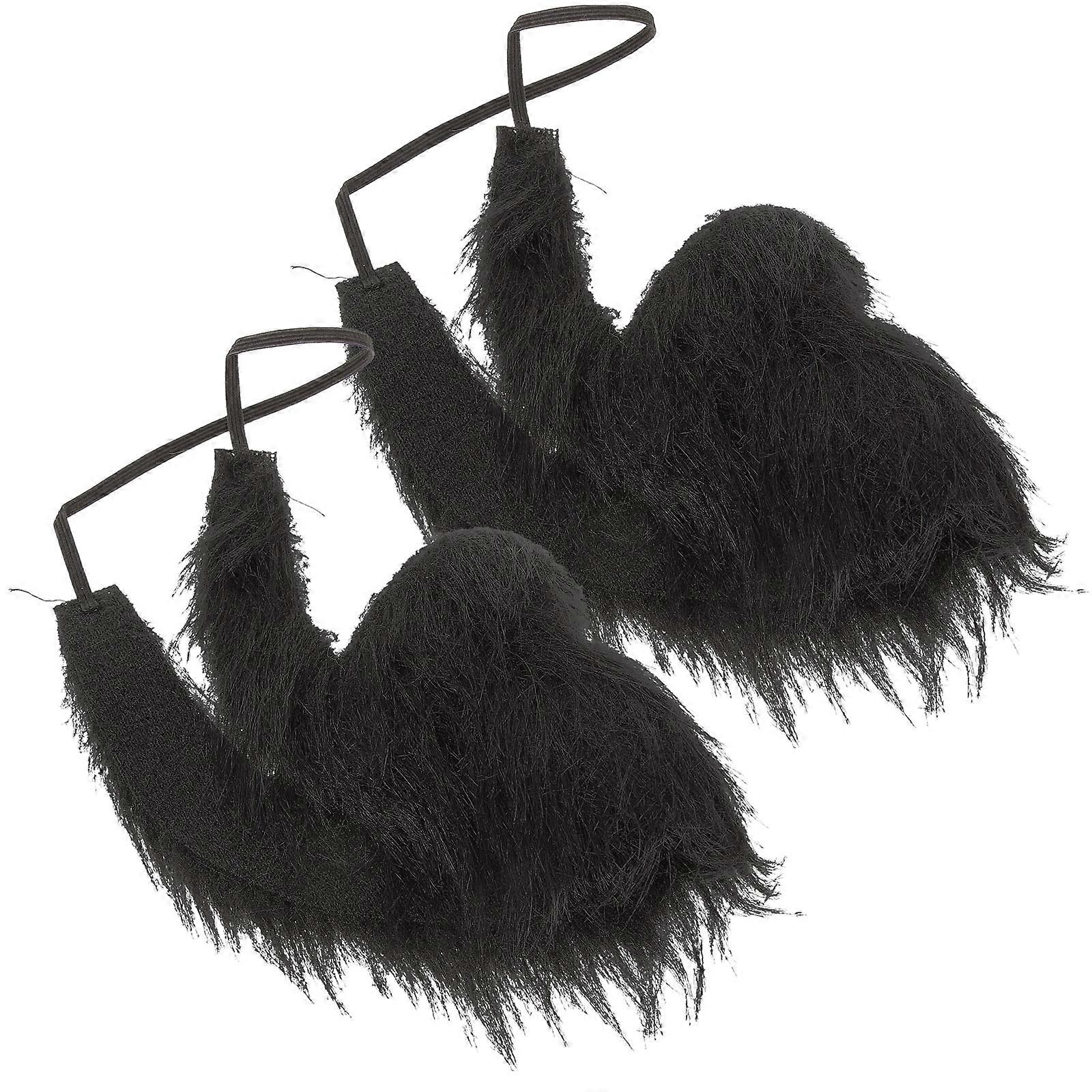 Fake Mustache Cosplay Beard for Carnival Party 8Pcs Black Durable Material