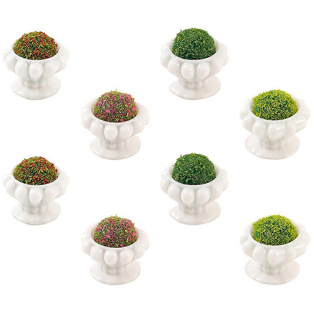 Miniature Plants Tiny Artificial Flowers for Decoration 40Pcs Resin Group