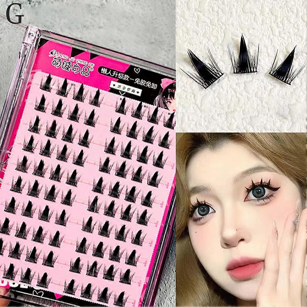 Glue Free Self Adhesive Eyelashes Natural Single Cluster Easy Apply Beginner Friendly False Eyelash Kit