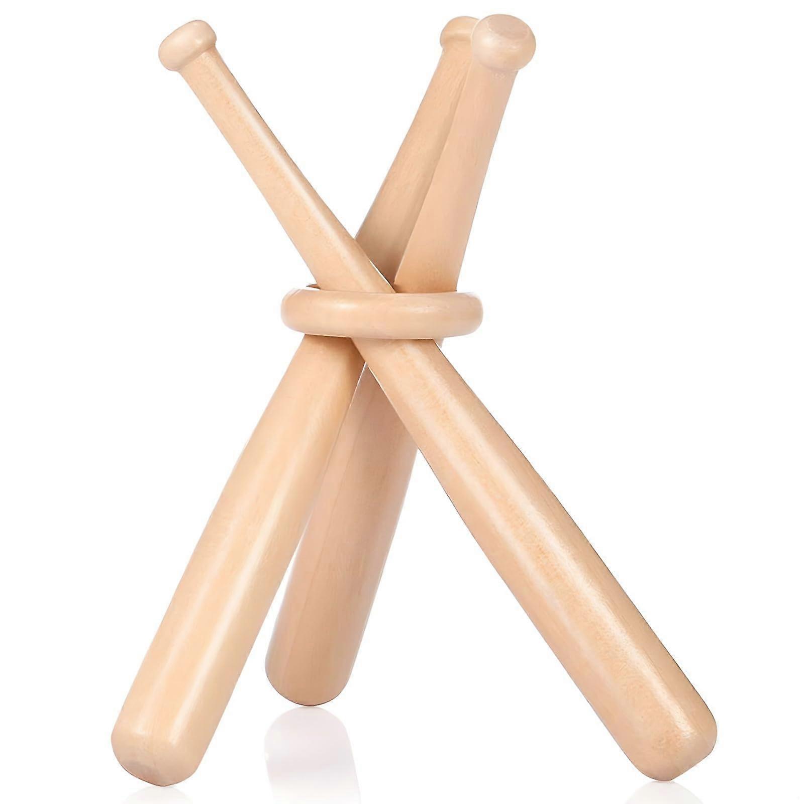 Mini Wooden Stands For Baseball, Tennis, And Softball Displays, 4 Stands, 3 Rods, Circular Holder, Easy Assembly