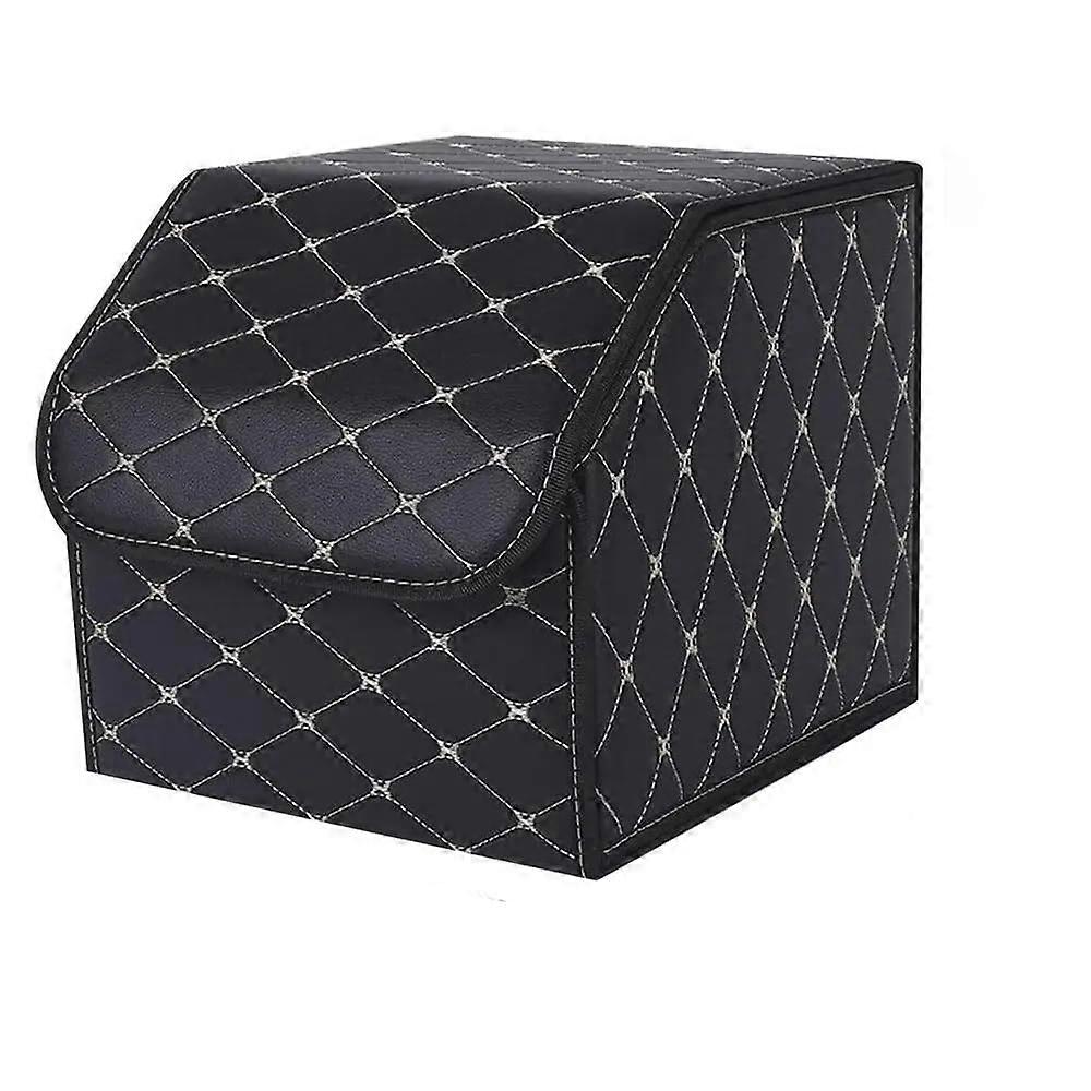 Car Boot Foldable Organiser For Fiat Uno Furgao 500L 500X Idea Tipo BlackGold WaterResistant NonSlip MultiPocket