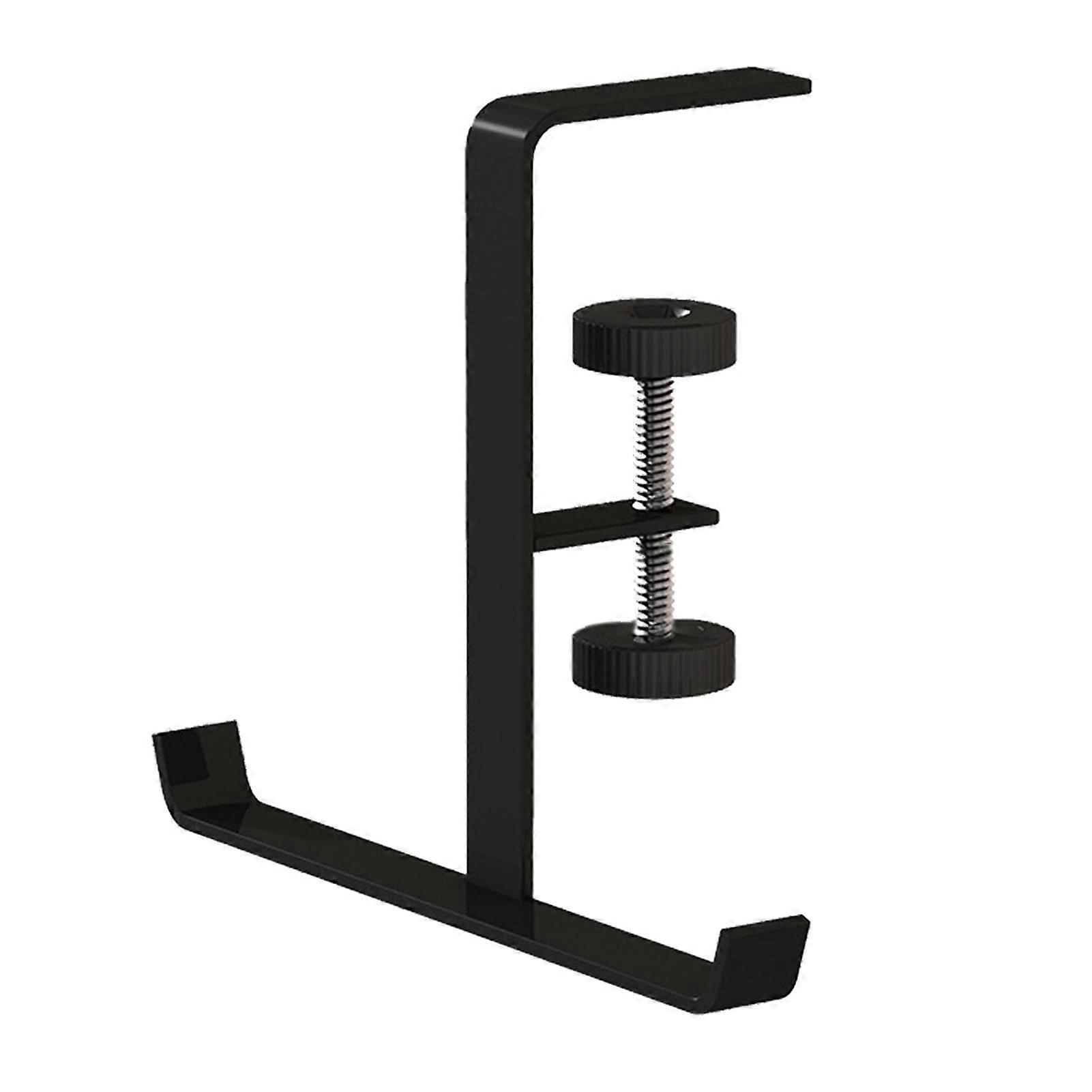 1 Piece Desk Bag Hook - Adjustable Under-Desk Mount Hook for Backpack, Headphones, and Bags, Black Arm Clamp Holder