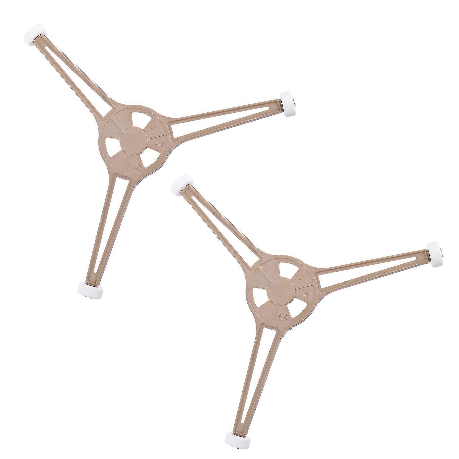 Microwave Tray Stand 2Pcs For Microwave Use 6.41X6.41X0.67 Inch Coffee Impact Resistance