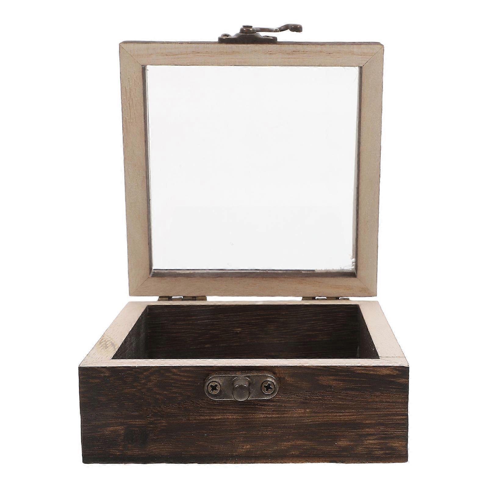 Multifunctional Wooden Display Box for Collectibles and Specimens 3Pcs