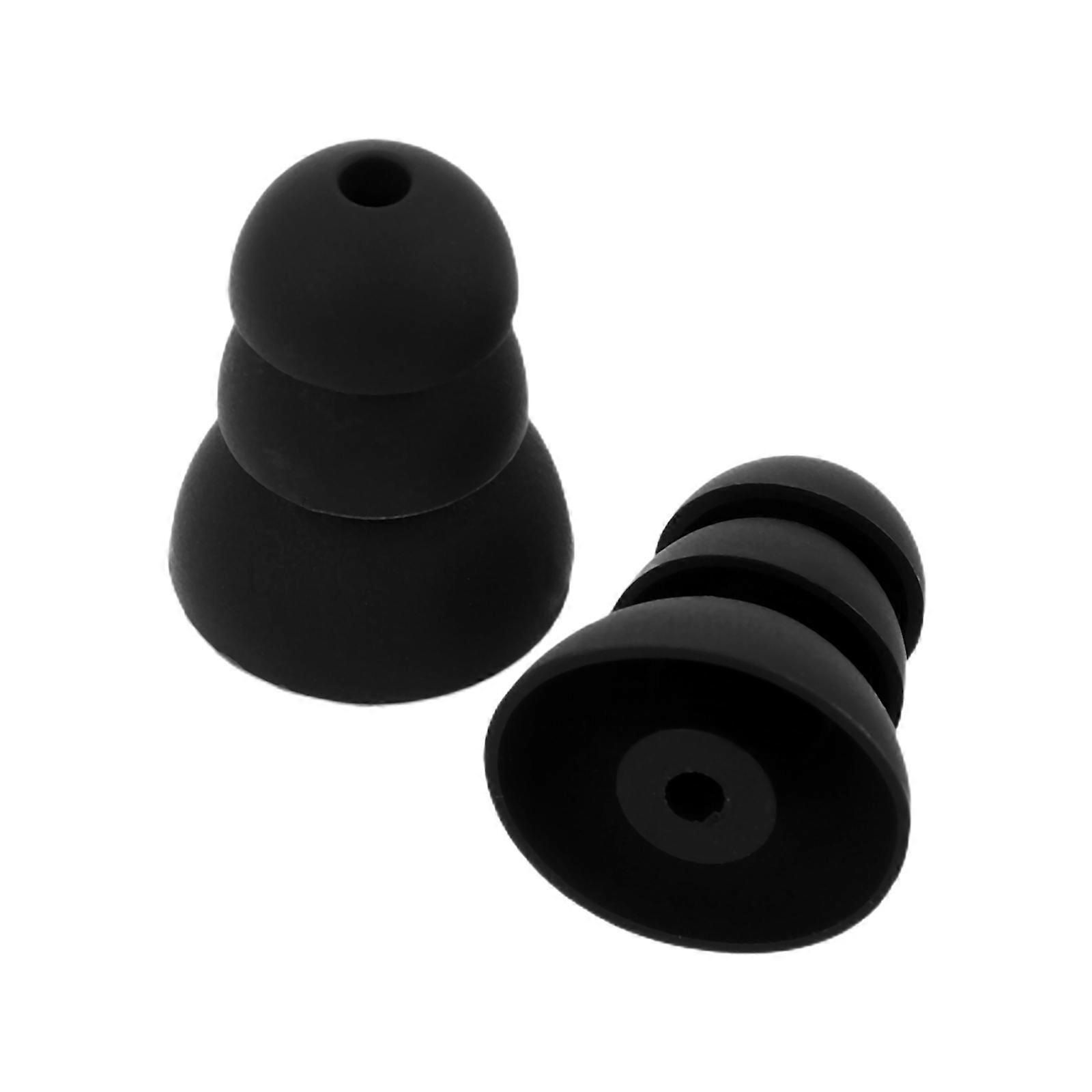 2Pcs Reusable Noise Reduction Ear Plugs For Women Ideal For Sleeping With Soft Silicone Material Ensuring Comfortable Fit In Black Color