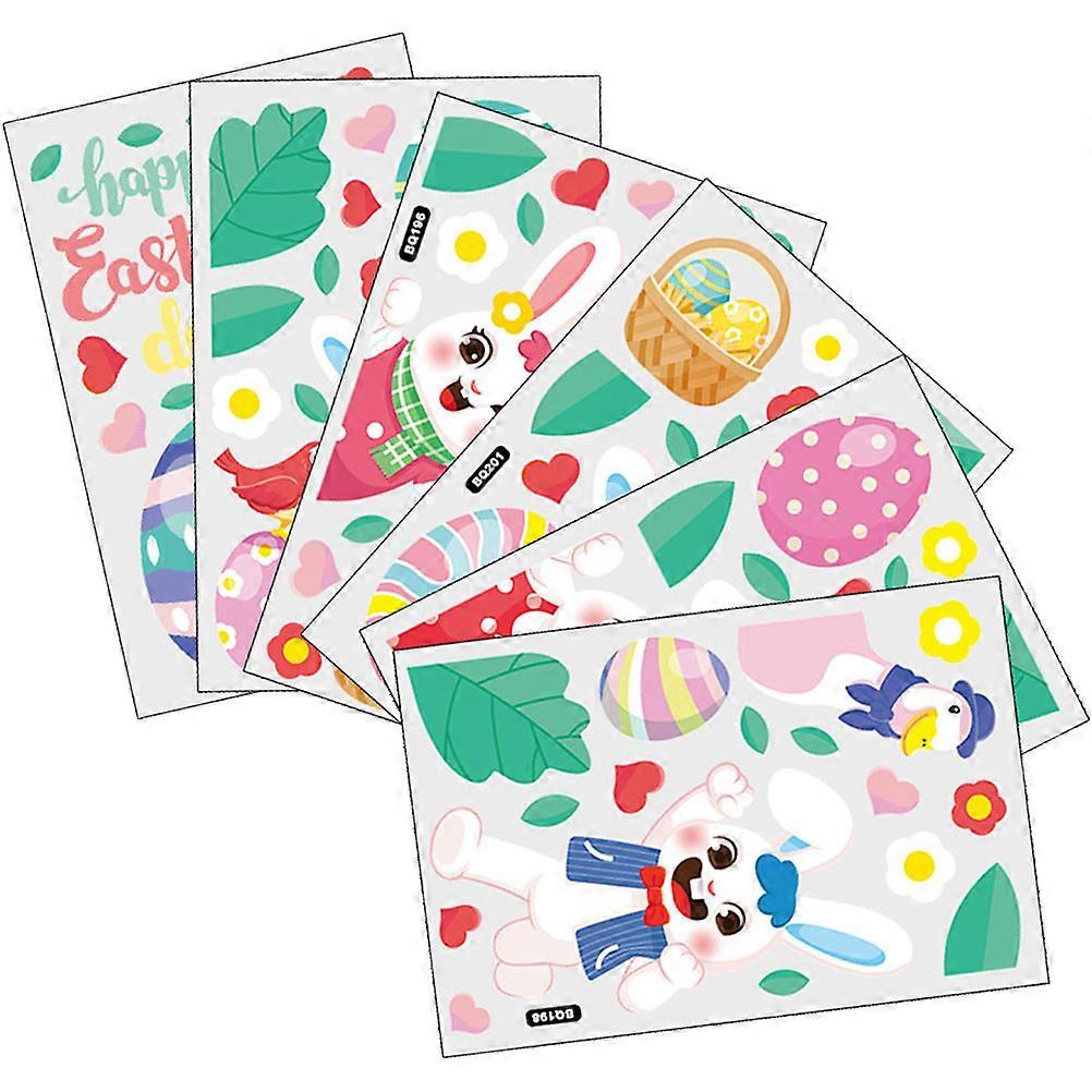 Easter Party Decoration 18 Sheets Window Clings For Children Glass Windows Rectangular Multi Color Designs