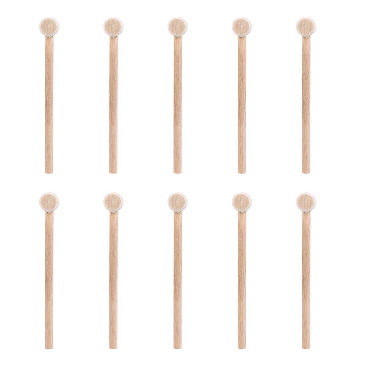 Mini Mallet Wooden Beat Hammers for Beating 100Pcs Light Brown Wood