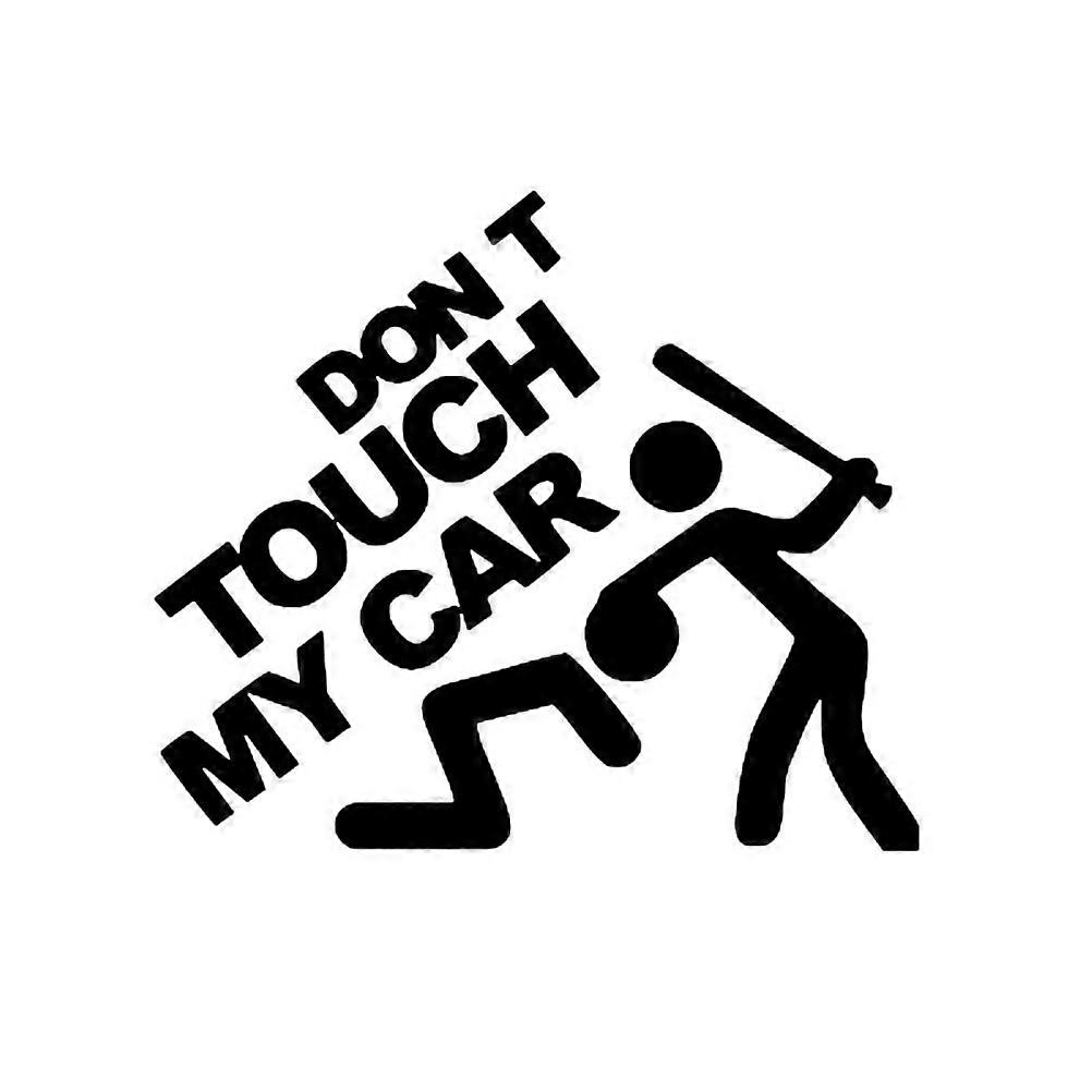 Bumper Decals Don't Touch My Car Sticker for Car Use 6Pcs Black Pet