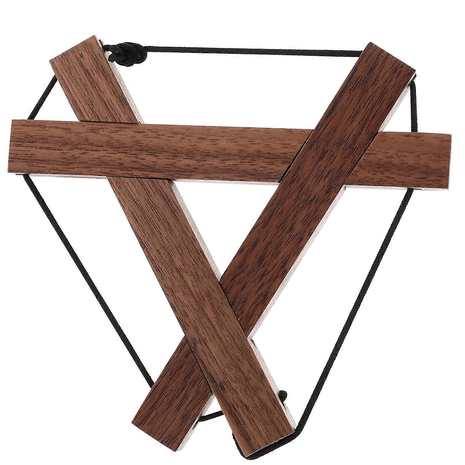 Triangle Wood Trivet Hot Pot Holder for Table Protection 2Pcs