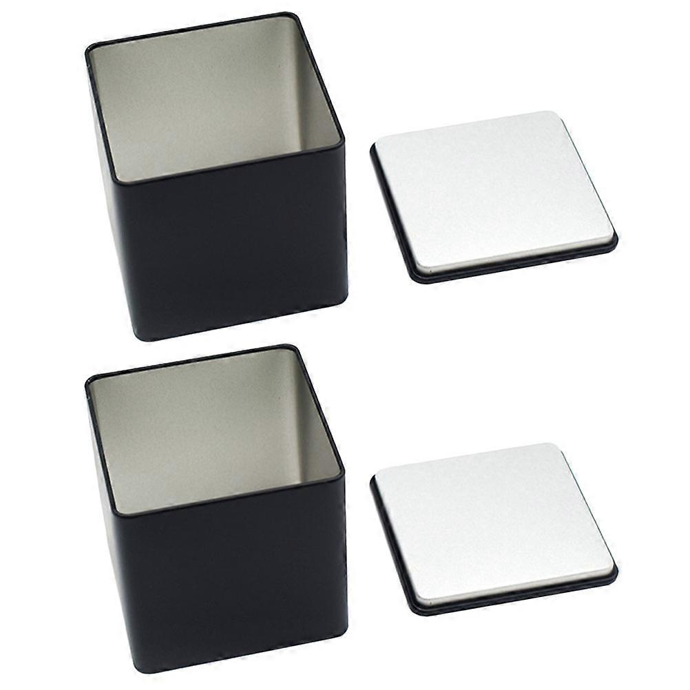 Stylish Square Tinplate Storage Box For Restaurant Use Ideal For Tea Leaf Preservation 8Pcs