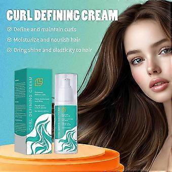Haarcreme für lockiges Haar, lang anhaltende feuchtigkeitsspendende Stylingcreme für welliges Haar, Lockendefinierende Creme, verstärkt Lockenwellen, Stylingcreme