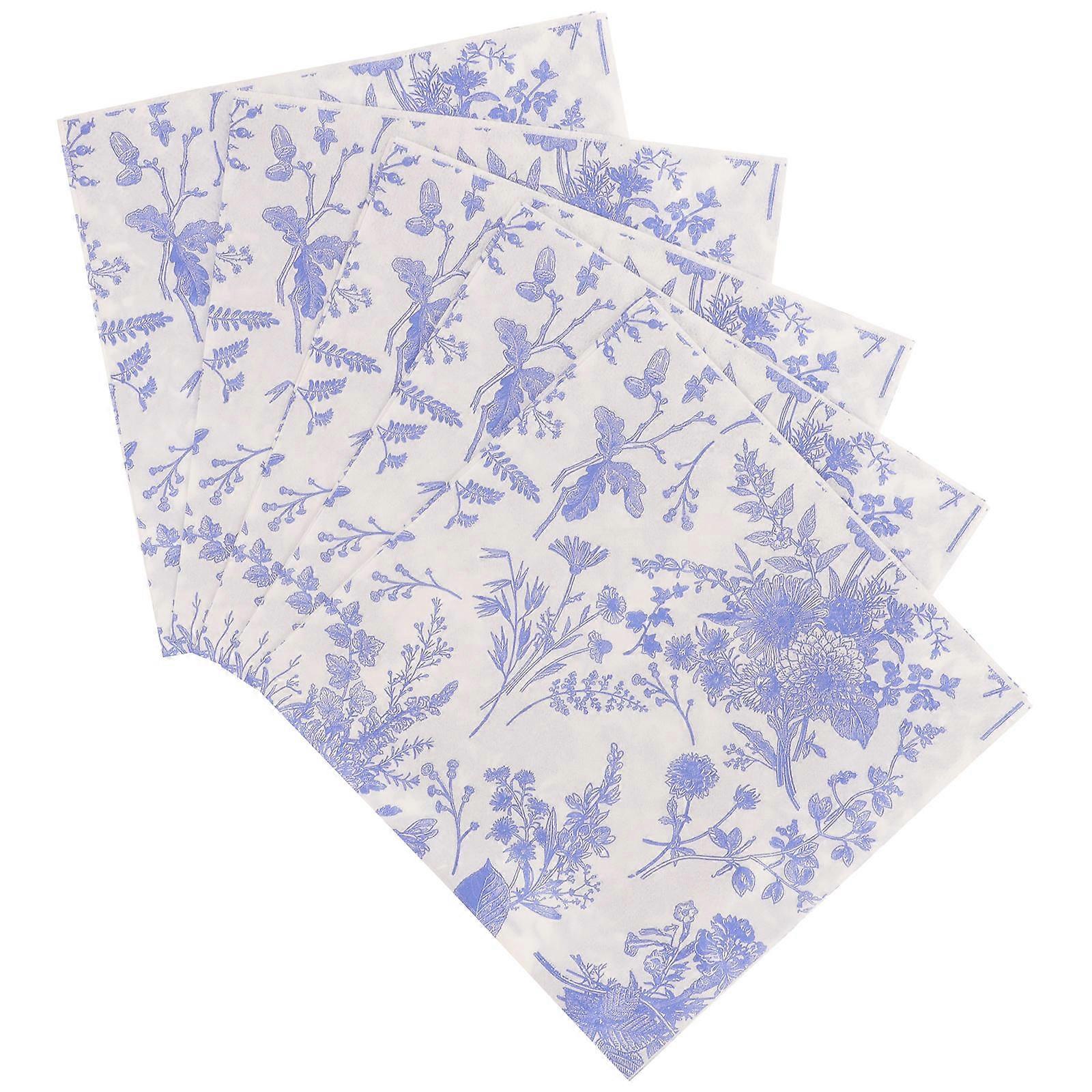 5 Bags Dinner Napkins Paper Wiping Hands Tableware Assorted Color