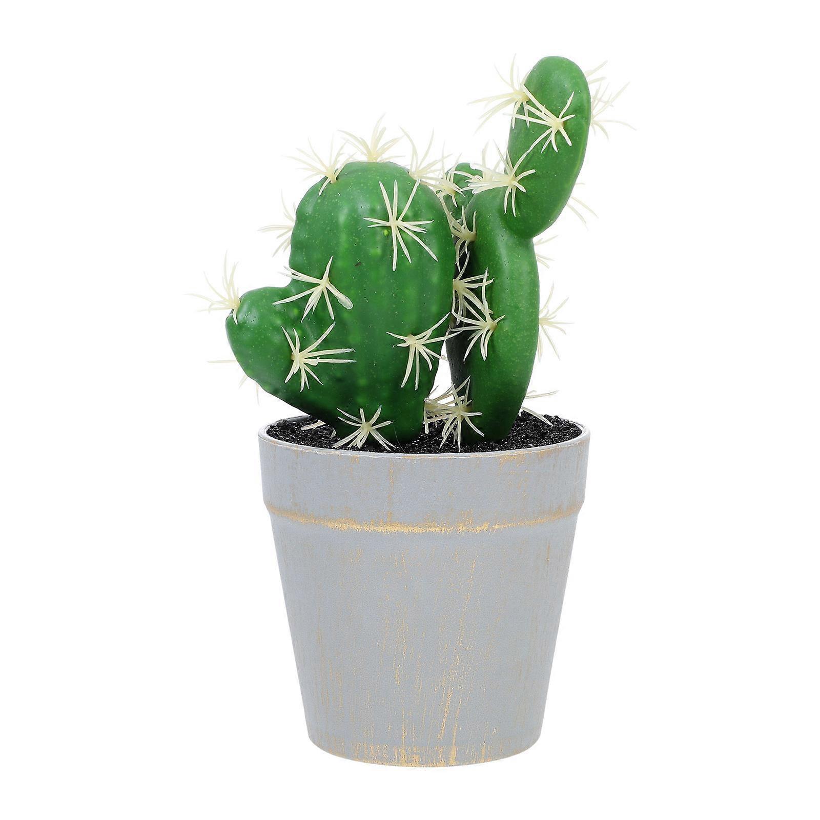 Simulation Cactus Decor Simulated Cactus Bonsai Garden Decor Green 19x9cm Low Maintenance 1Pack