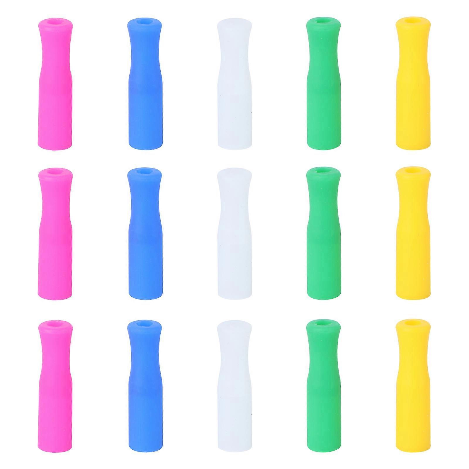 Straws Covers Silicone Tips for Straw 50Pcs Multicolored Comfortable and Safe