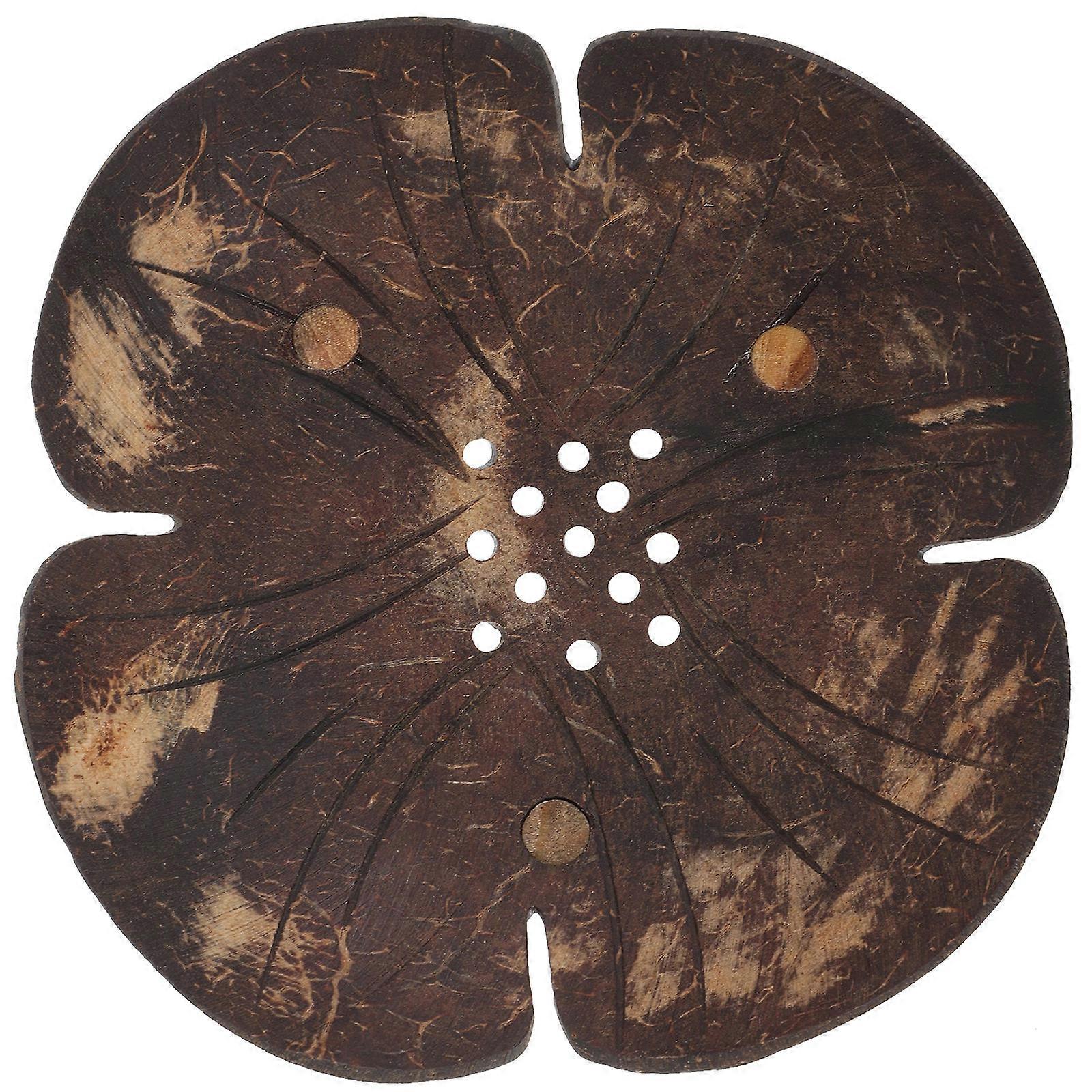 Soap Container Coconut Shell Bar Soap Holder for Storage 3Pcs Coffee