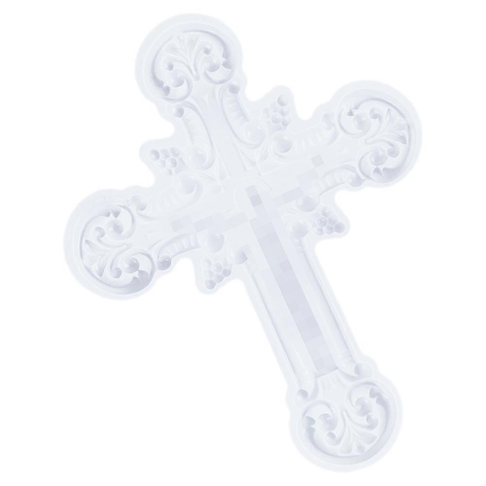 Cross Wall Ornament Casting Mold 8.1×6.4×2.7in Silicone Mold For DIY Projects 4Pcs Smooth Surface