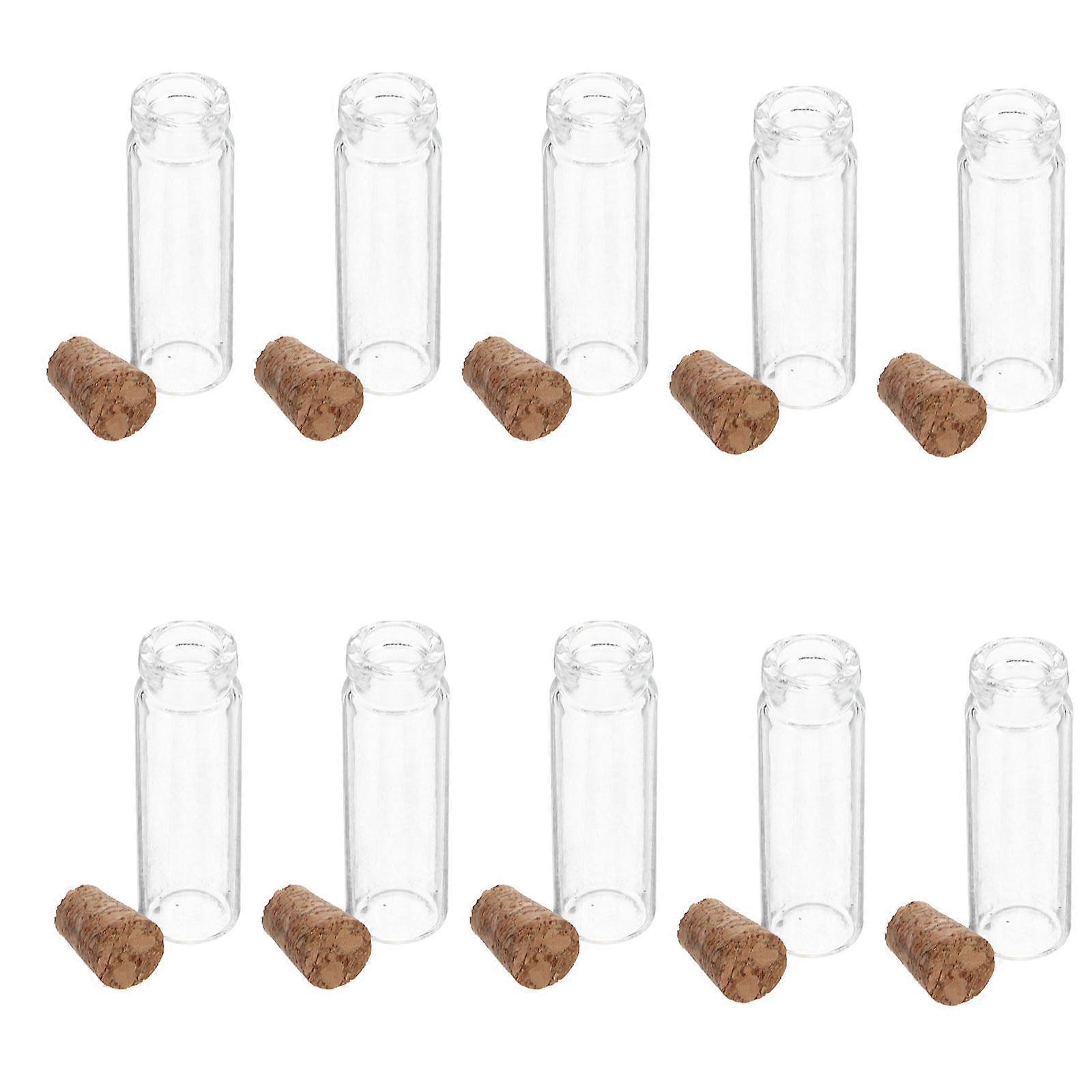Clear Glass Bottles Mini Wishing Bottle For Craft Making Cylindrical Shape Diy Crafts General Users 24Pack