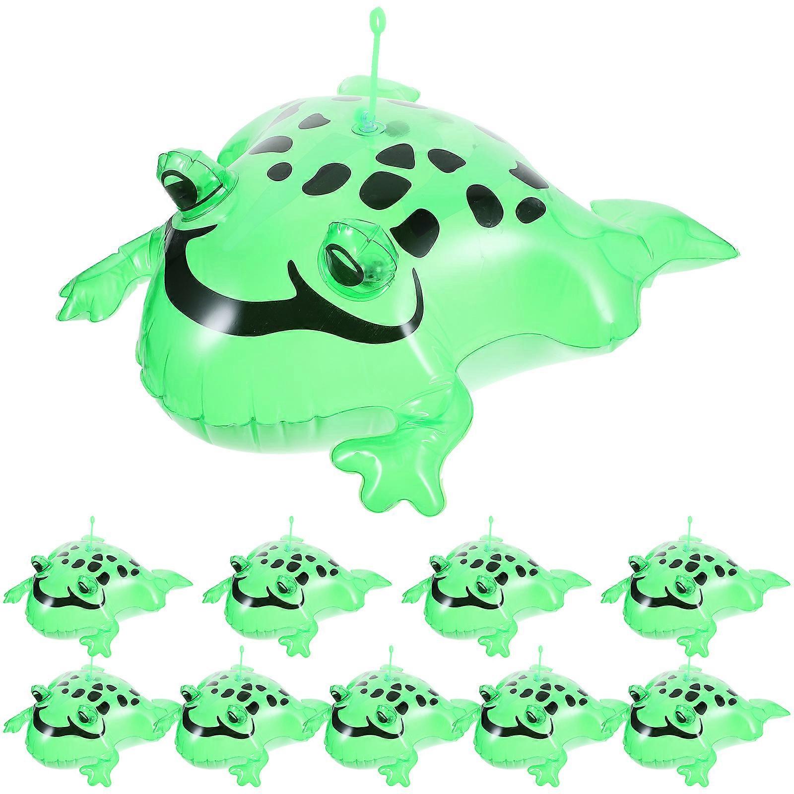 Blow Up Frog Toy Inflatable Frogs Summer Party Decoration Jump Party Favors 10Pcs