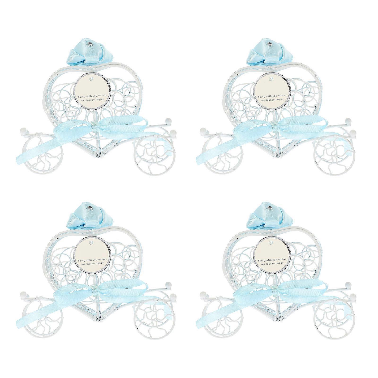 Candy Box Elegant Heart Cart Candy Carrier for Party Favors 12Pcs