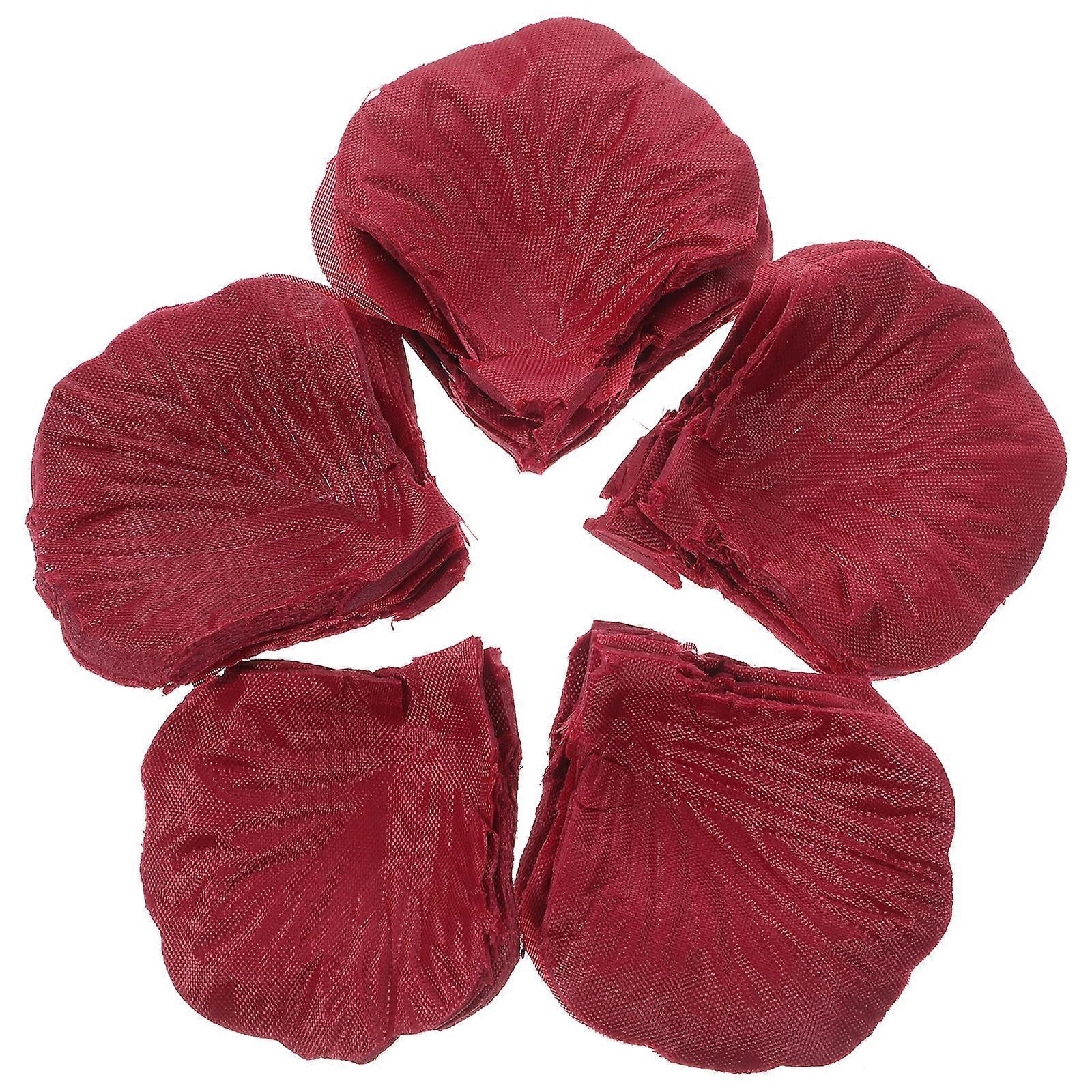 Artificial Flower Petals Flower Decoration Ideal For Parties Romantic Atmosphere Dark Red Color 20 Packs