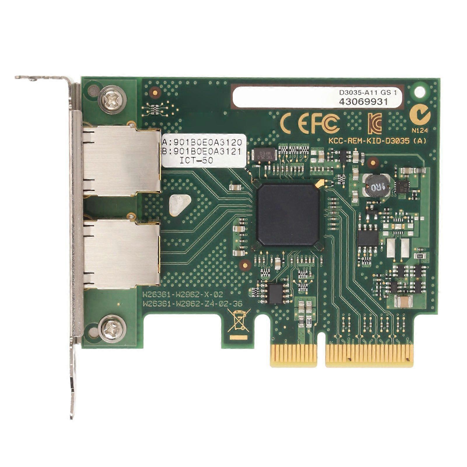 Server-Netzwerkadapter 10/100/1000Mbps 2 RJ45 Remote Wake Up Self Adaptive PCIe Netzwerkkarte für Gigabit Ethernet