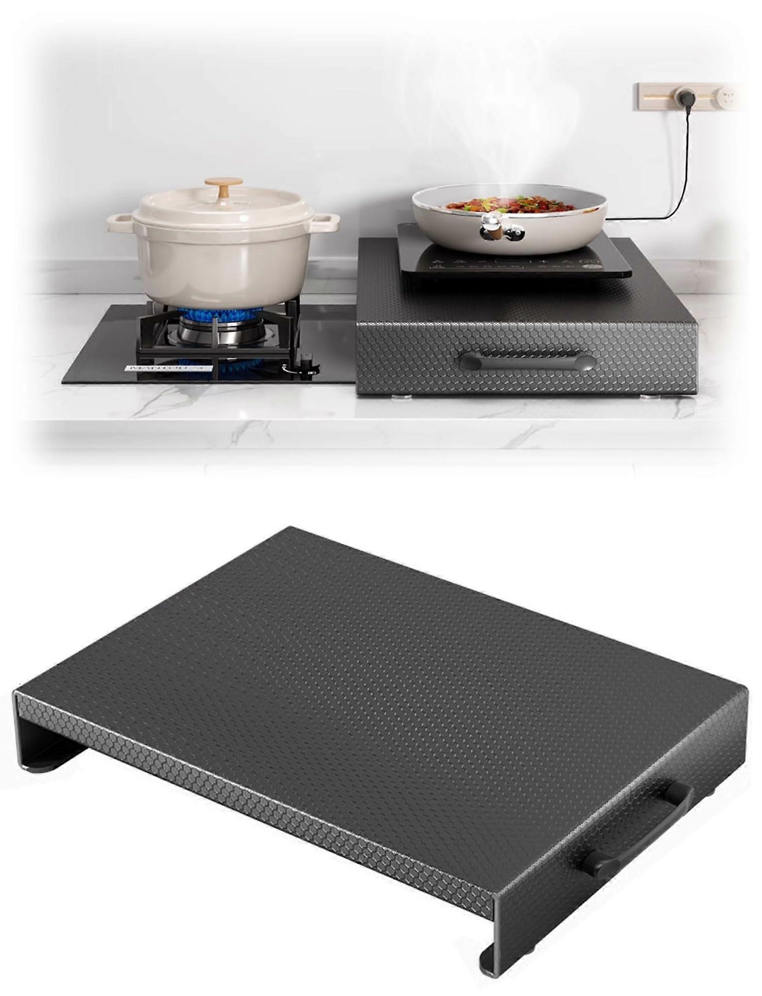 MultiUse Stovetop Cover And Prep Shelf Gas Stove And Induction Zone Space Expander 35x48x9 Cm Storage Rack