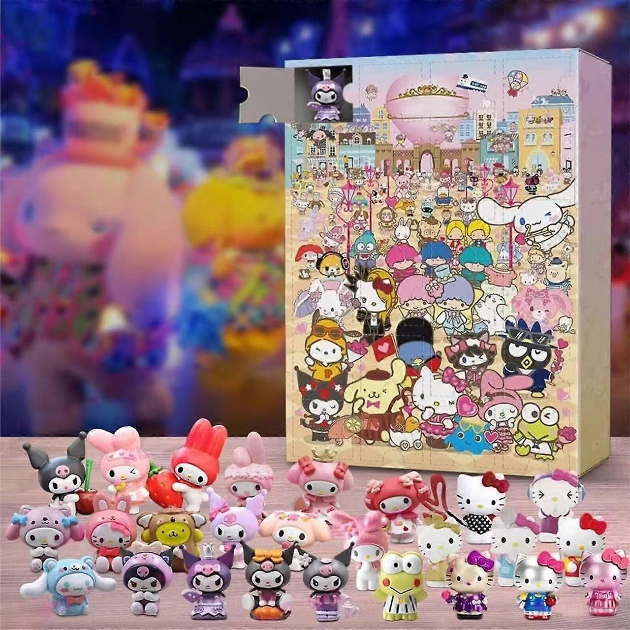 Ημερολόγιο Advent 2025 24 κουτιά τυφλών ημερολογίου Sanrio για τα Χριστούγεννα και το Halloween