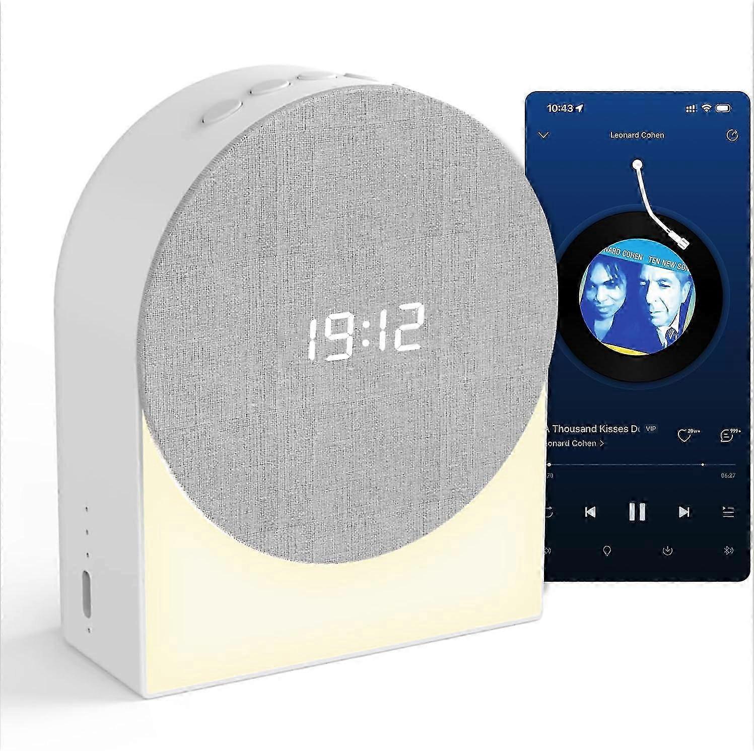 White Noise Sleep Machine 1200mAh Rechargeable 6 Wake-Up Melodies Type-C Charging