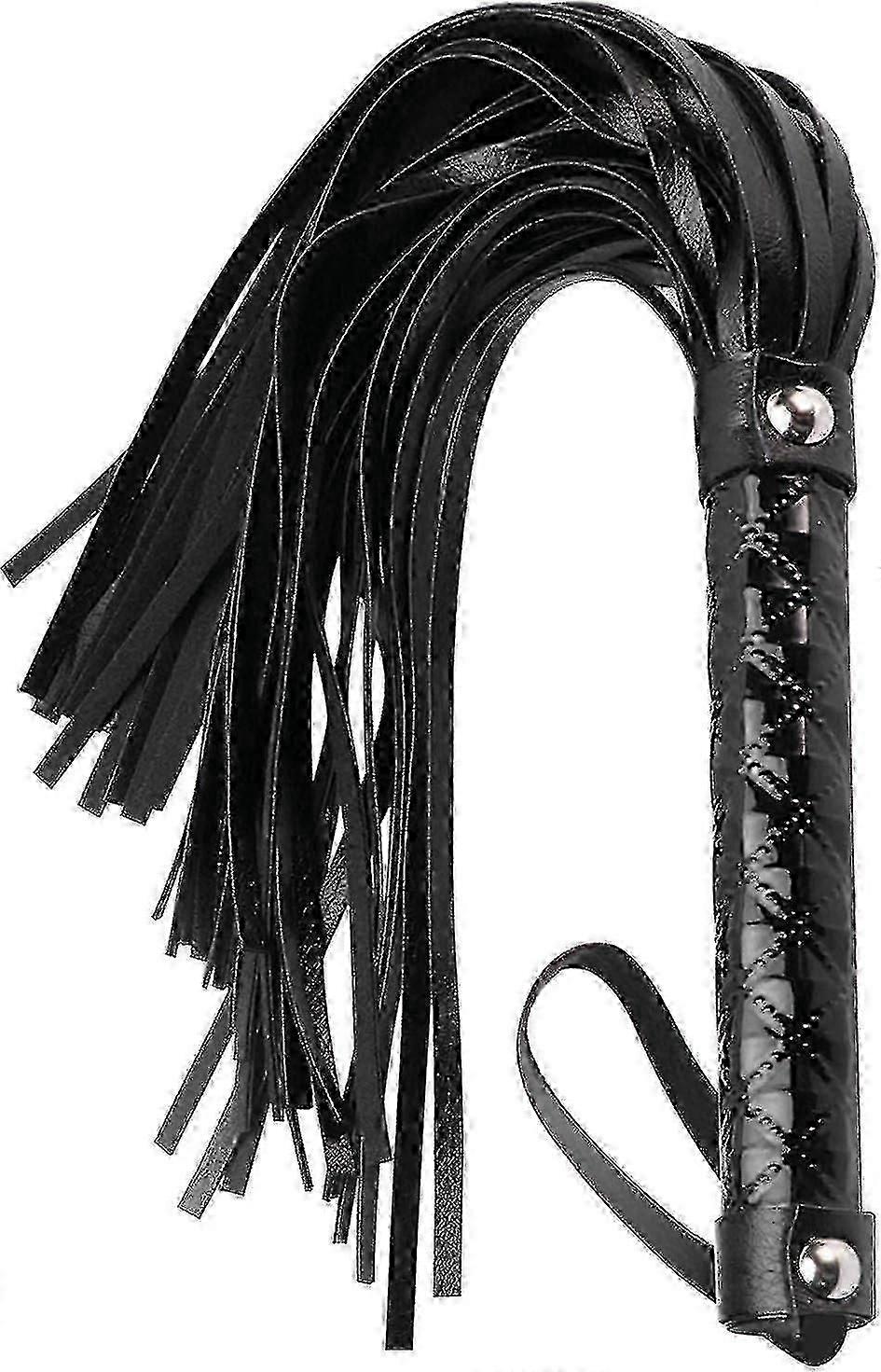 Mjuk Läder Ridning Crop Whip Non Slip Praktisk Mjuk Crop För Ryttare Floggers För Cosplay Kostym