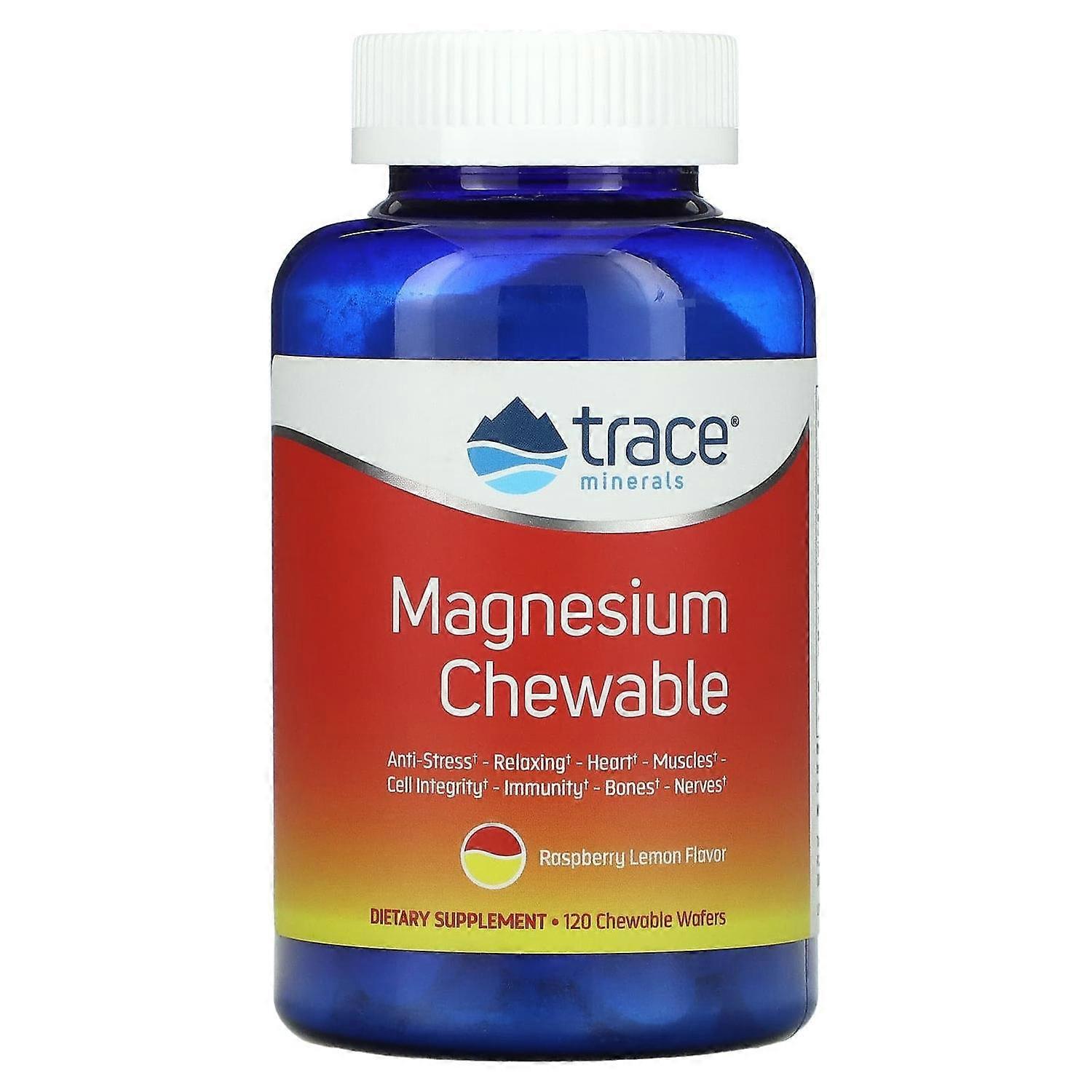 Trace Minerals Â¬Ã, Magnesium Chewable, Raspberry Lemon , 120 Chewable Wafers