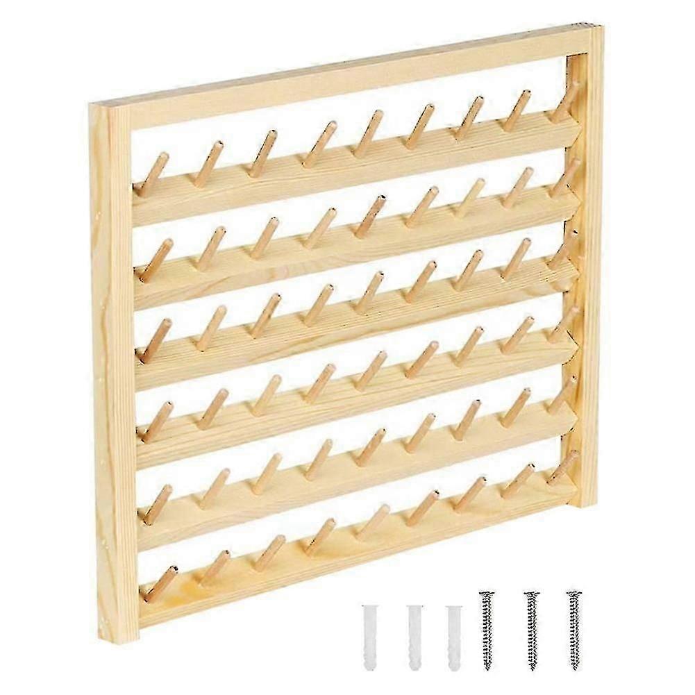 sewing thread stand wall mount with hook for 54 spools
