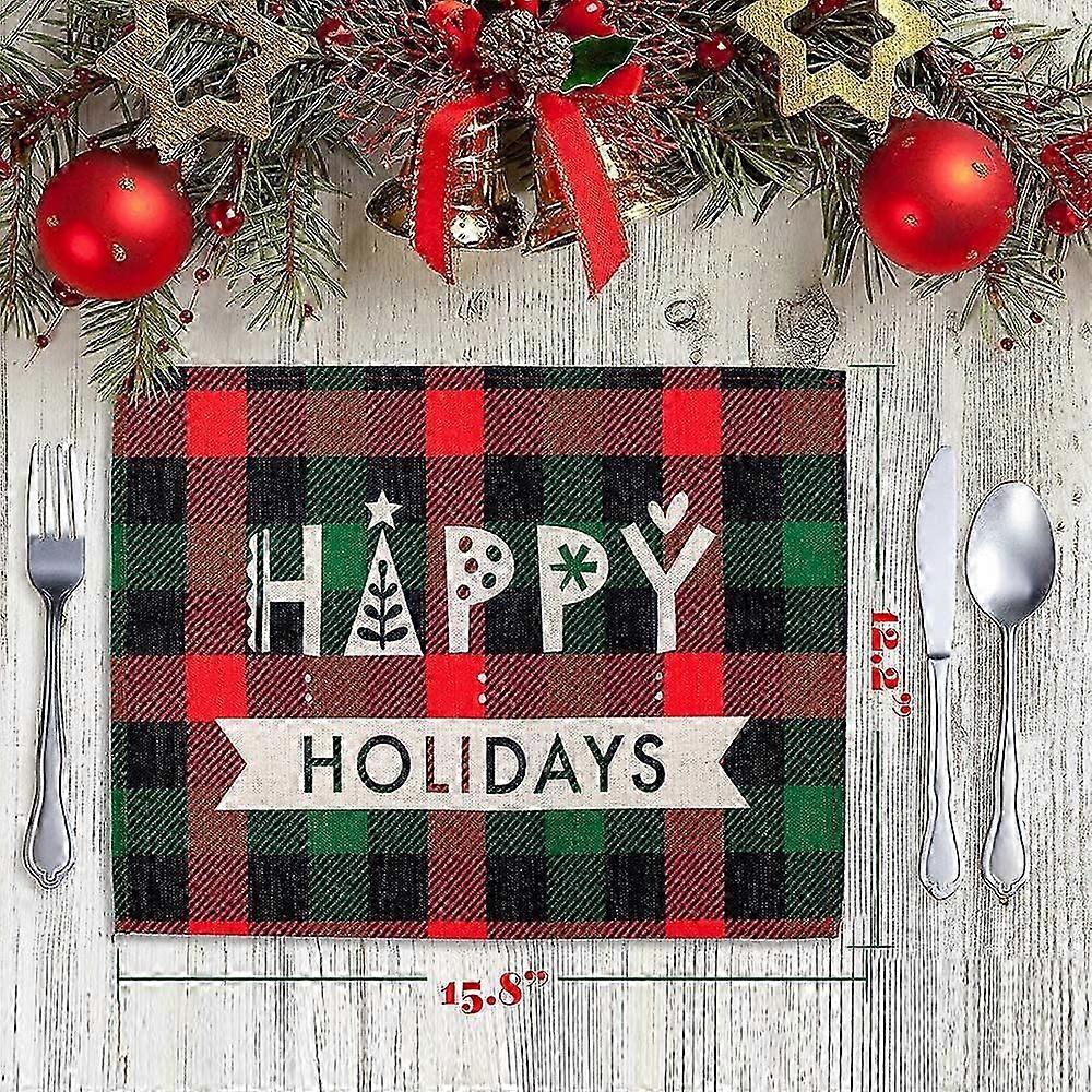 Cotton & Burlap Buffalo Check Placemats 26s