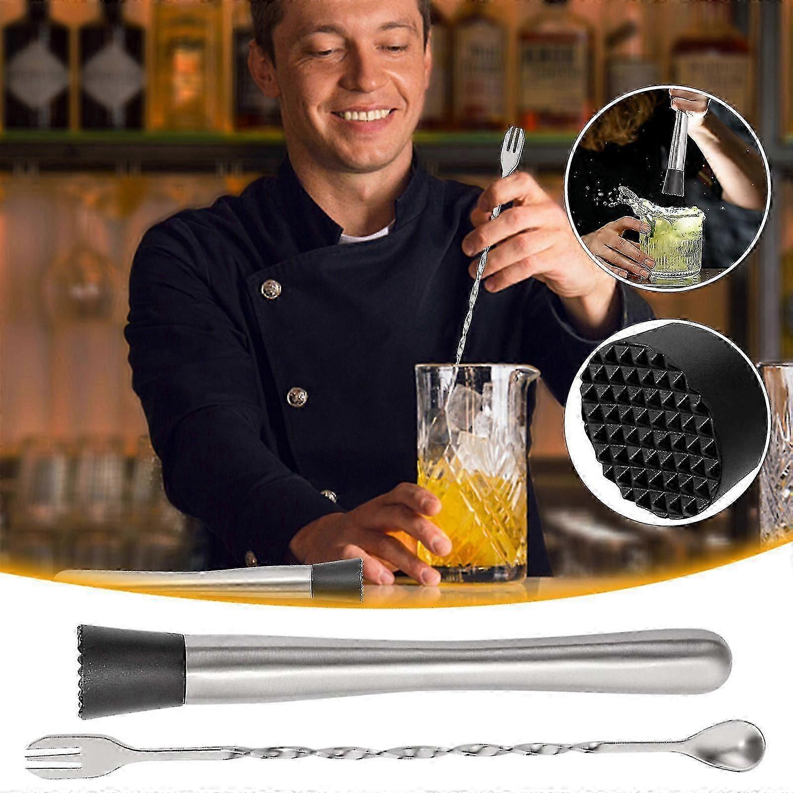 Bartending Lemon Bartending Stick Crushed Ice Hammer Cocktail Crushed Stick Bar Wine Set Stainless Steel Pounding Popsicle Set
