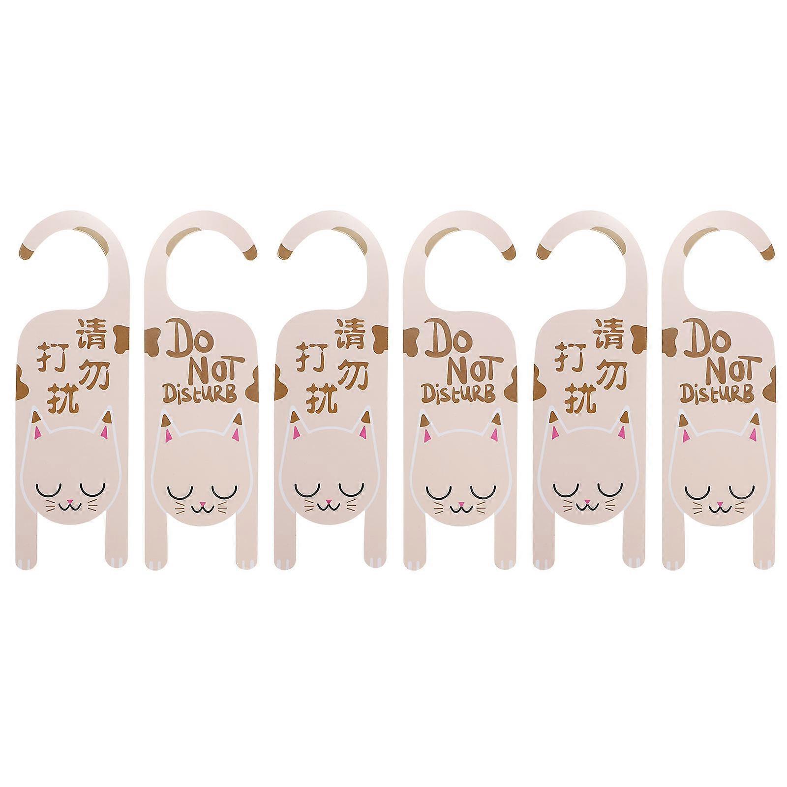 Water Resistant Door Hanger Signs For Cafe Clear Printing 6Pcs Assorted Color