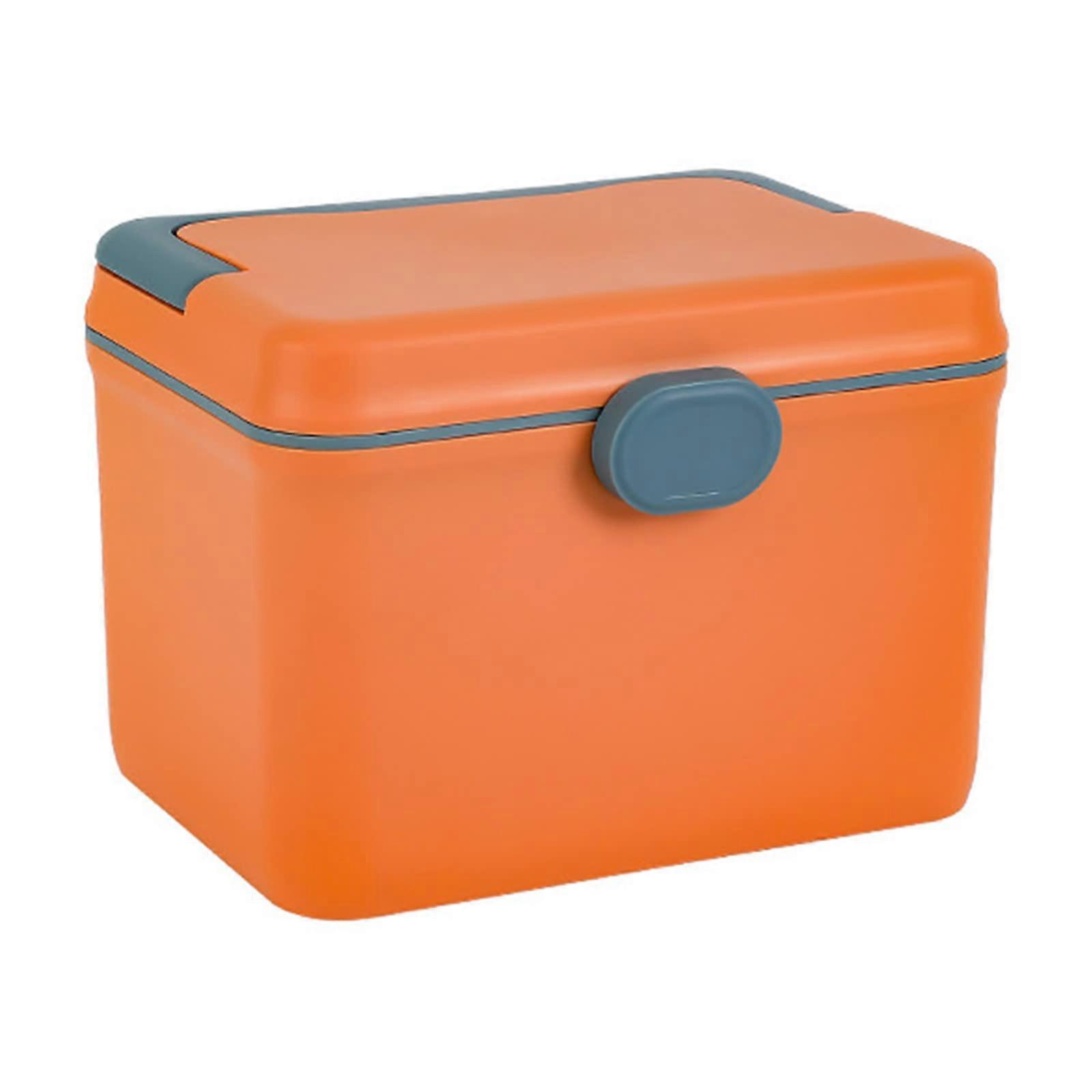 Storage Box Large Capacity With Handle Orange For Family Storage MultiFunctional Case Container