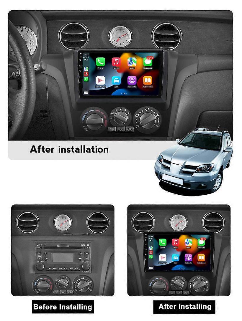 Car Radio 6G+128G CarPlay GPS Navigation Head Unit for Mitsubishi Outlander 1 2001 - 2008 Android Auto Bluetooth Stereo Touch Screen