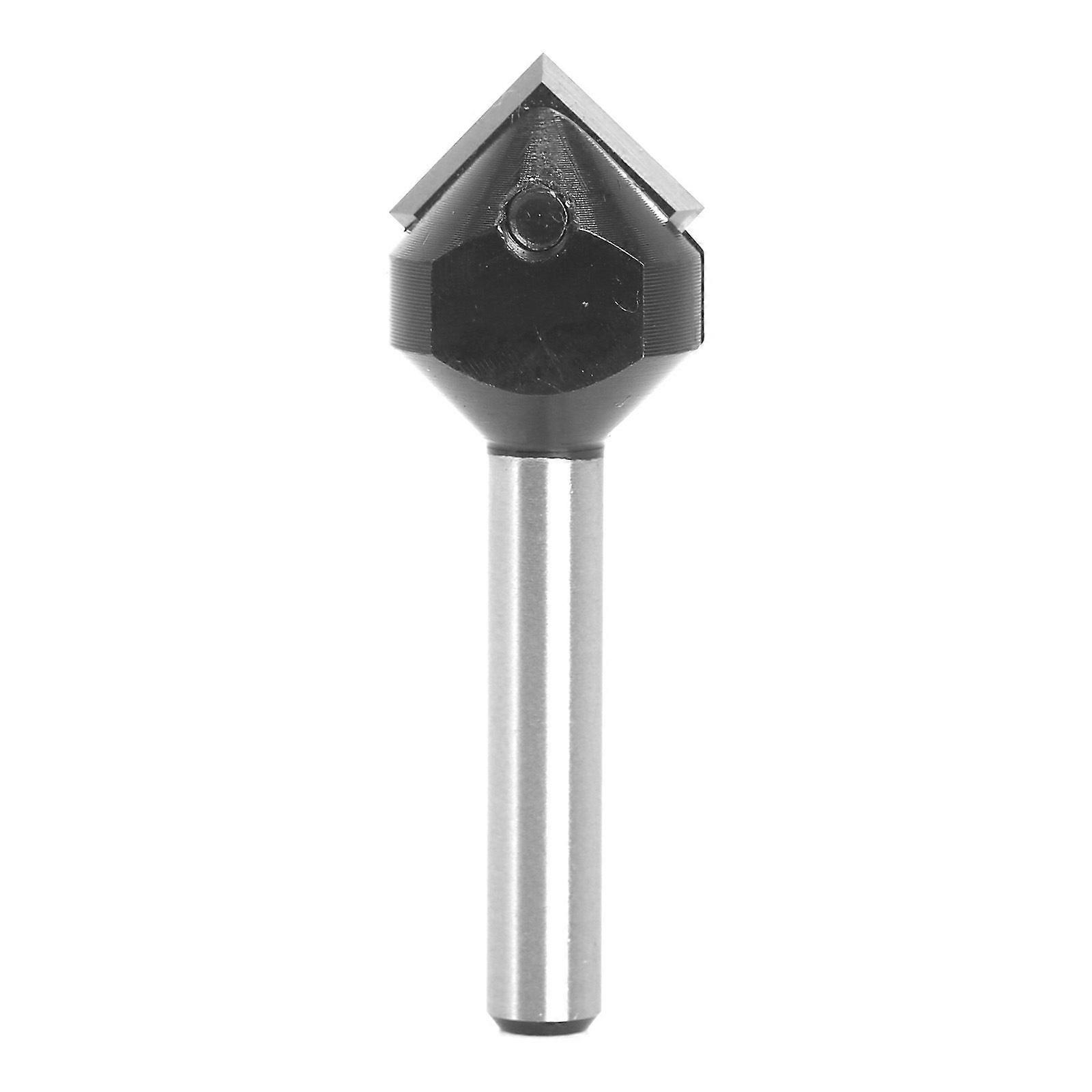 Carbide Insert 90 Degree V Groove Router Bit 1/4 Inch Shank Single Flute CNC Wood Engraving Router Bits Woodworking Chamfer Carving Tool