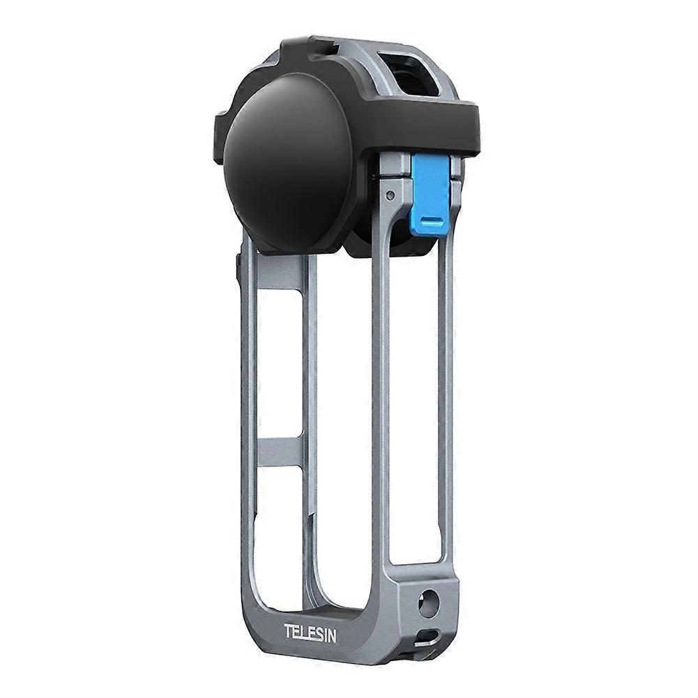 TELESIN for Insta360 X5 Camera Cage Aluminum Alloy Protective Vlog Frame Utility Cage for Enhanced Durability and Performance