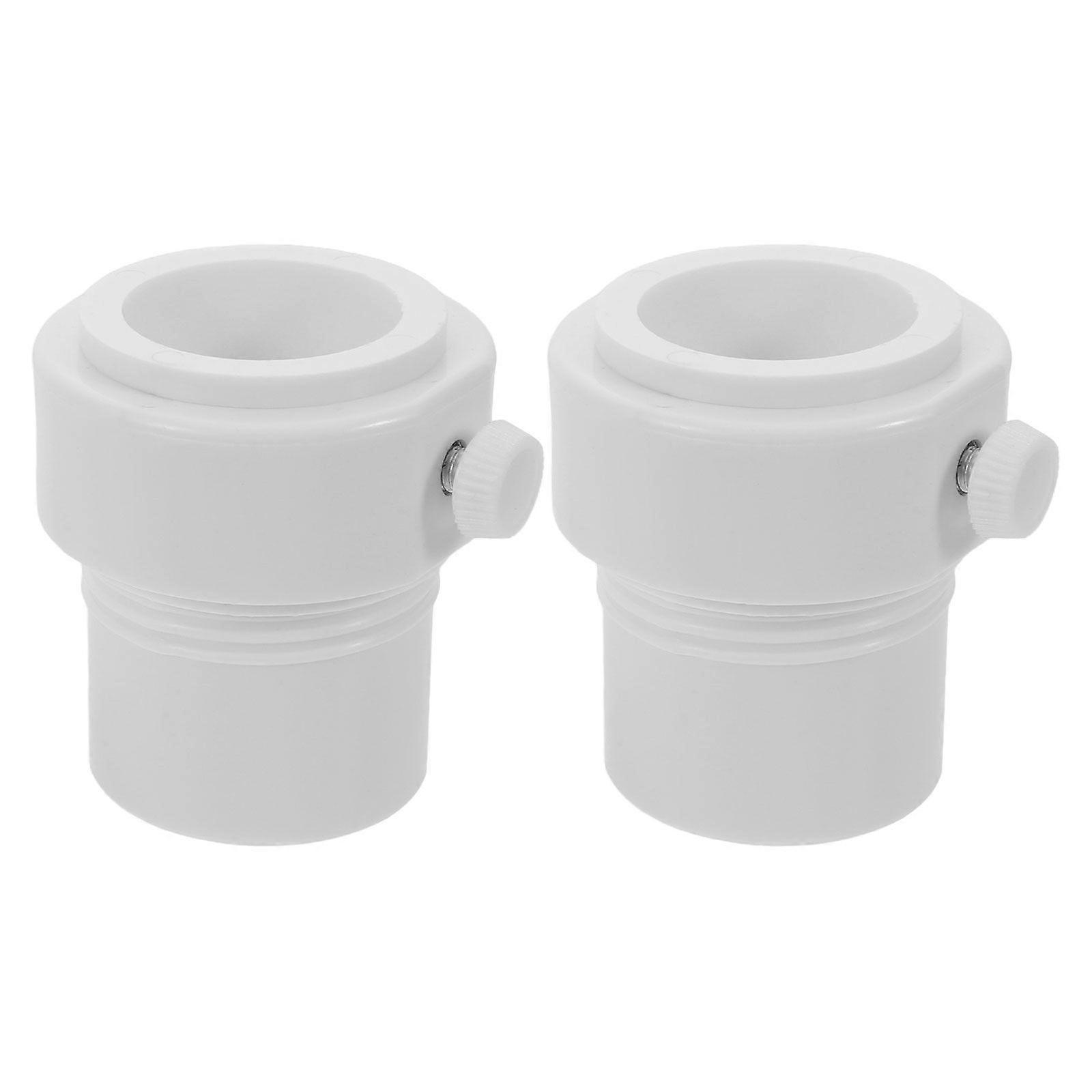 2pcs Pool Umbrella Pole Stabilizer Sleeve Adapter: Umbrellas Hole Holder Insert For Deck Pools Sleeves Reducing Moving White