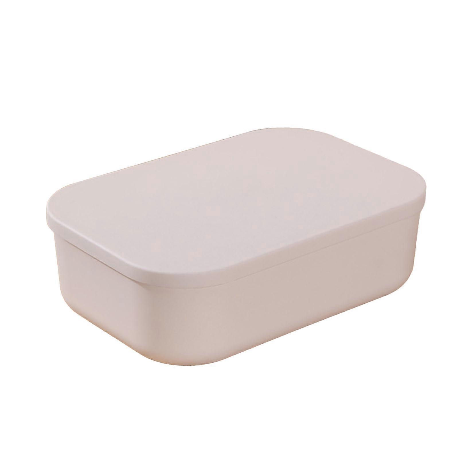 Desk Organizer Plastic Desktop Storage Box Container with Lid Dustproof Stackable Cosmetic Storage Box for Office Home
