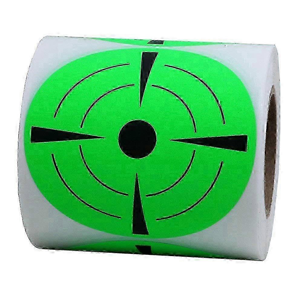 3 Inch Round Stickers Target Pasters Adhesive Shooting Targets Dots Labels (Fluorescent Red)