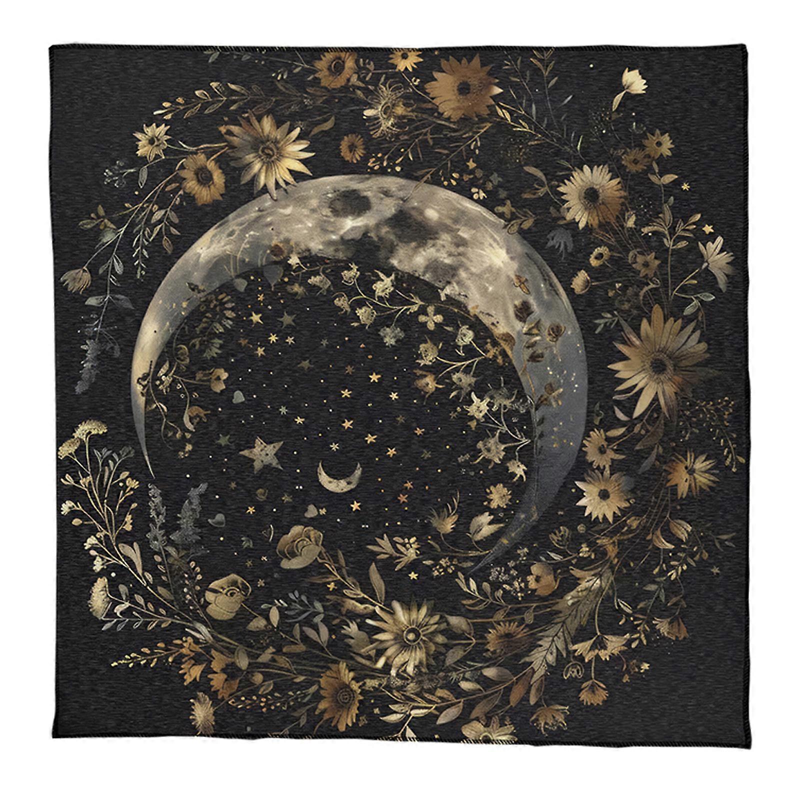 Premium Velvets Tarots Tablecloth For Divination With Mystical Patterns Multiple Size Soft Portable Washable  75x75cm