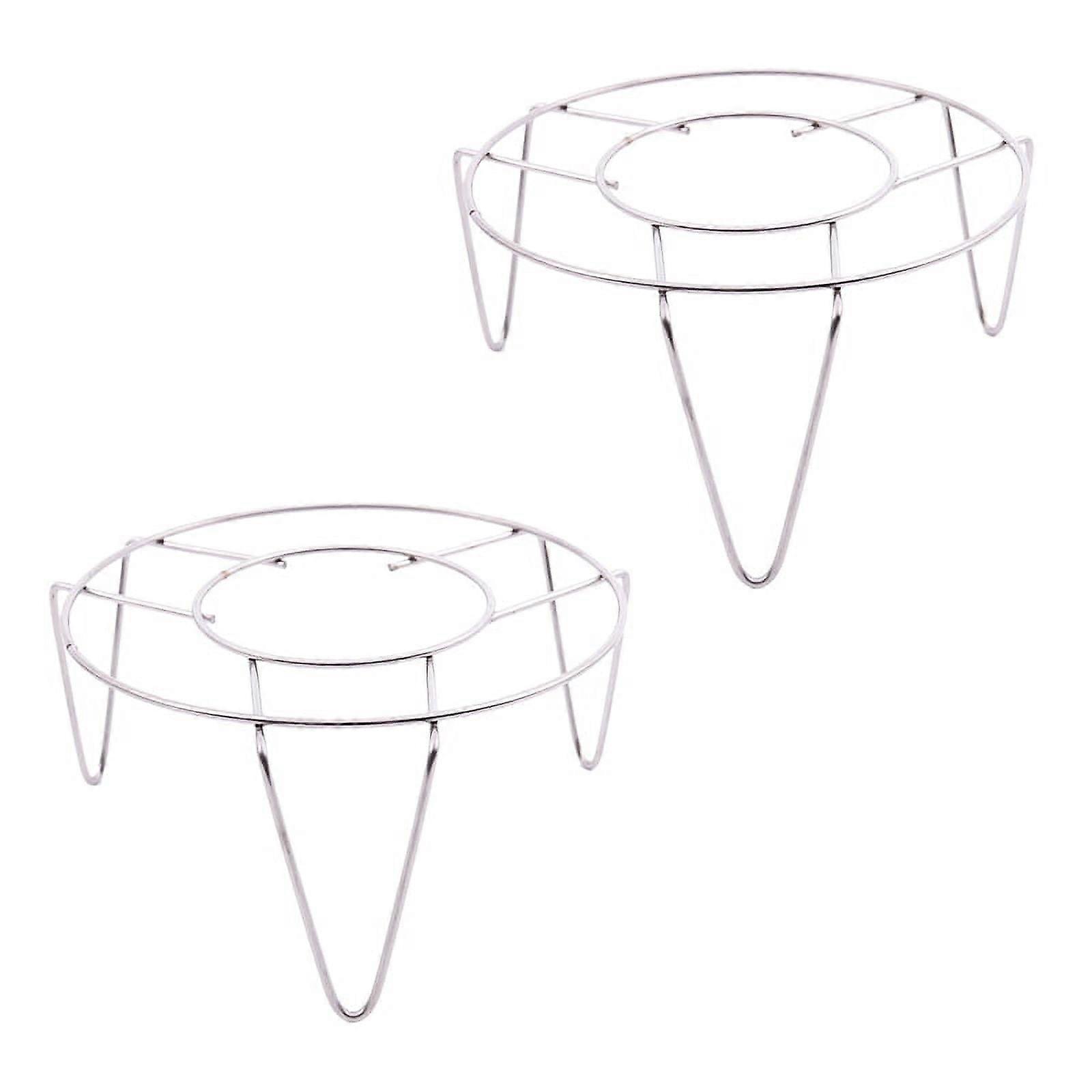 2X Stainless Steel Steamer Rack Stand Kitchen Cooking 3 Inch High